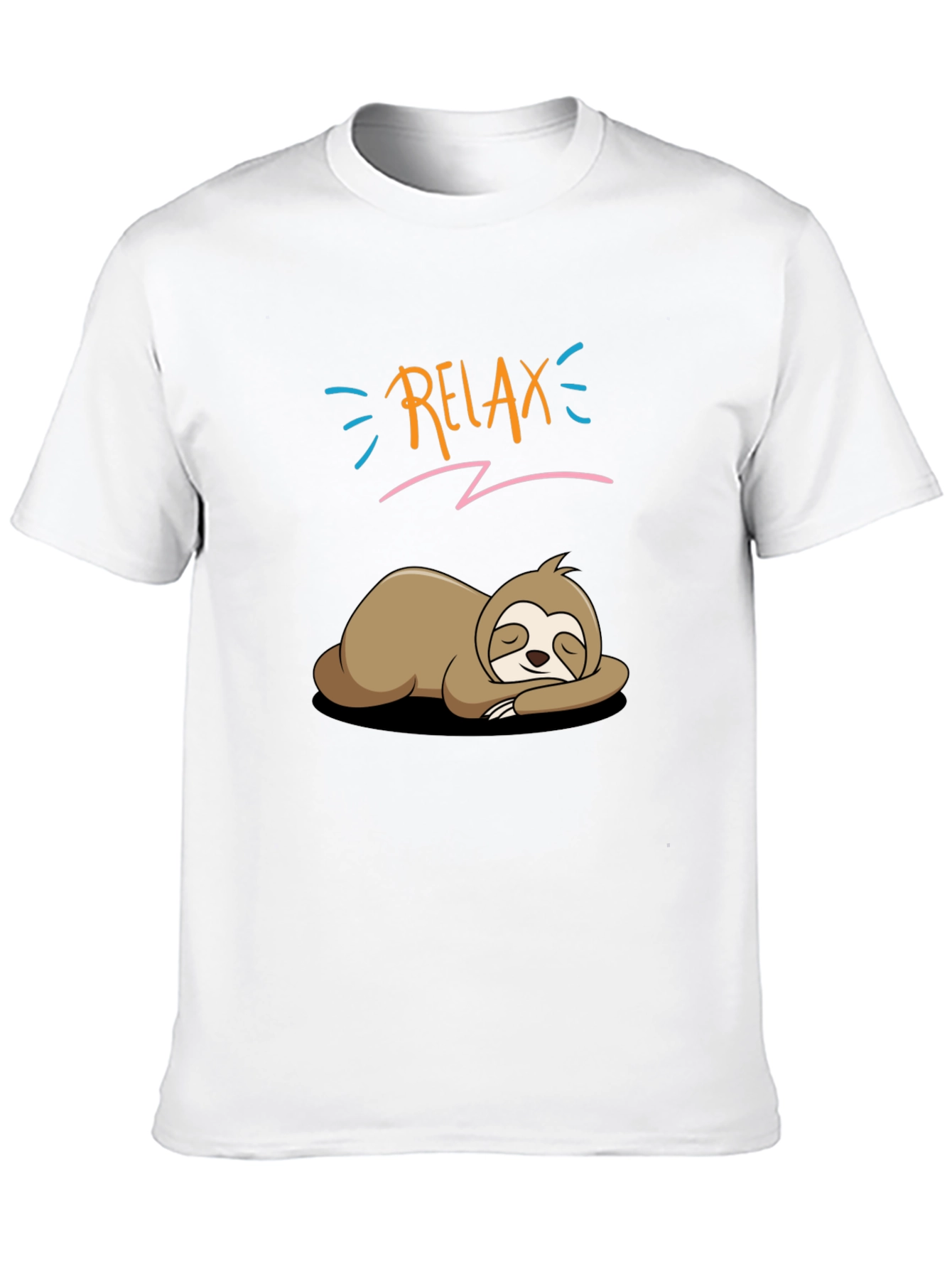 Black Relax Sloth T-Shirt - Funny Lazy Animal Tee view 10