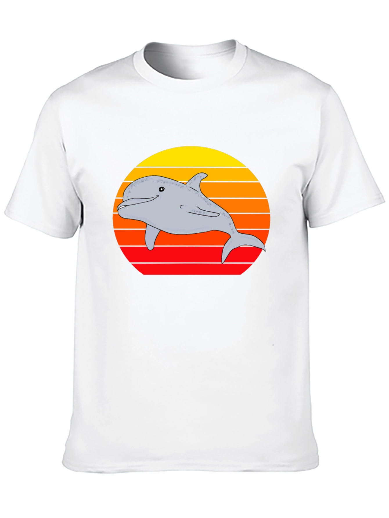 Black Dolphin Sunset Graphic Tee view 10