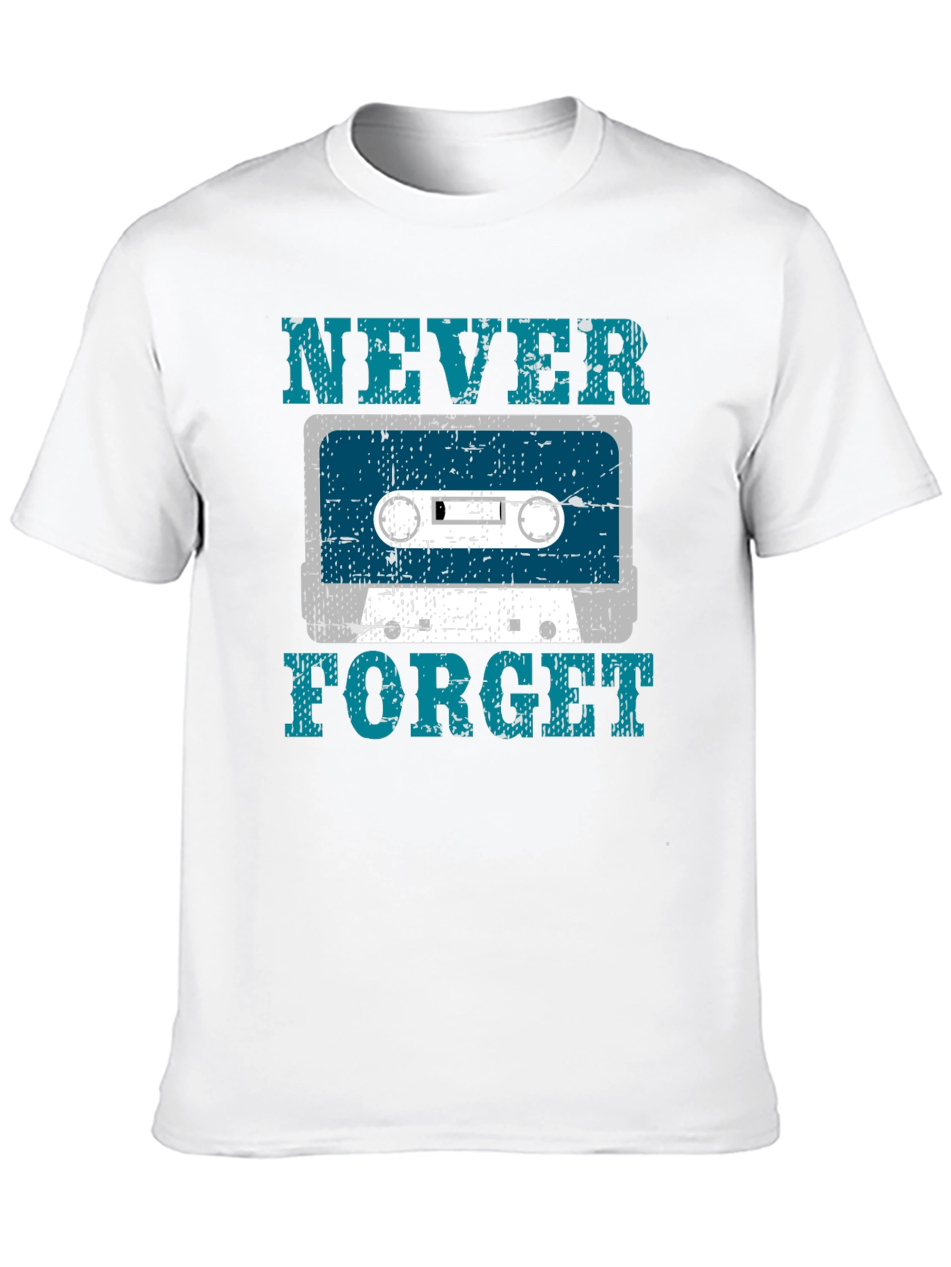 Black Retro Cassette Tape Graphic T-Shirt - Never Forget view 10