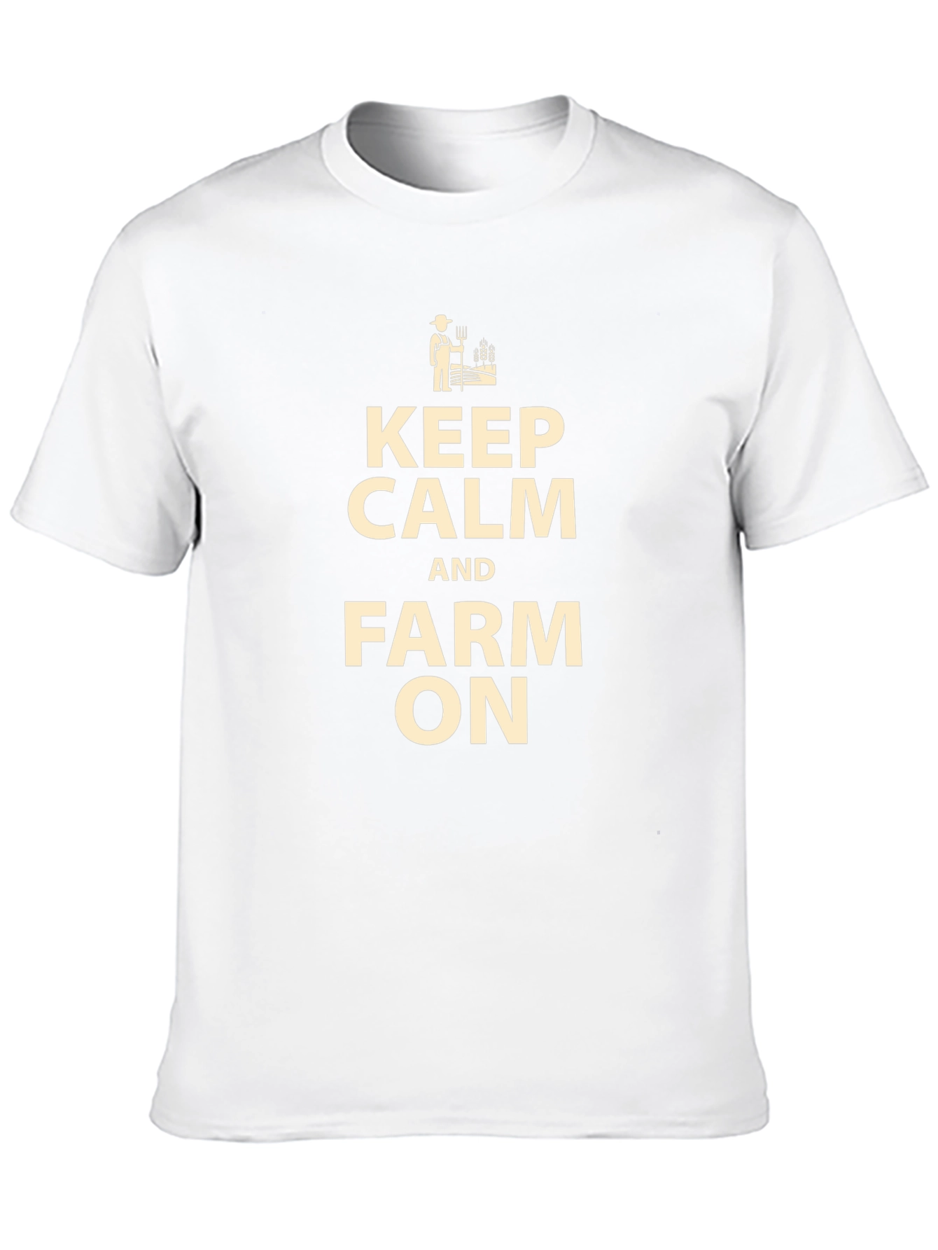 Black Keep Calm and Farm On T-Shirt view 10