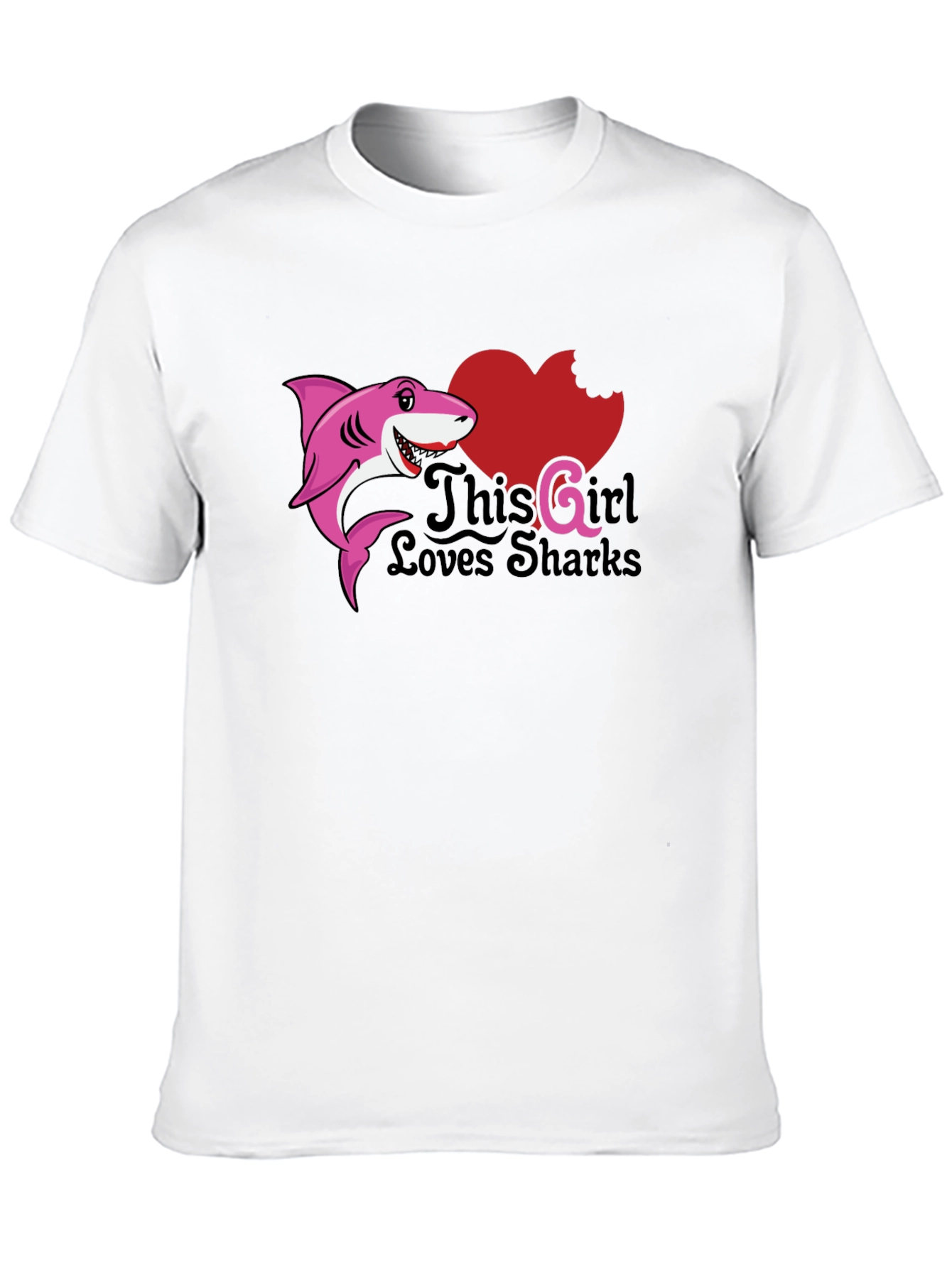 Black Girl Loves Sharks Graphic T-Shirt - Fun Novelty Tee view 10