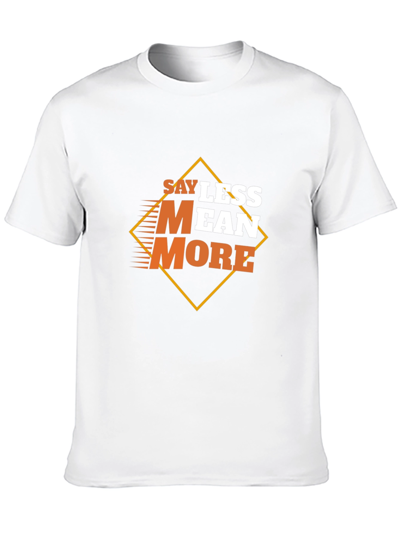 Black Say Less Mean More Graphic Black T-Shirt view 10