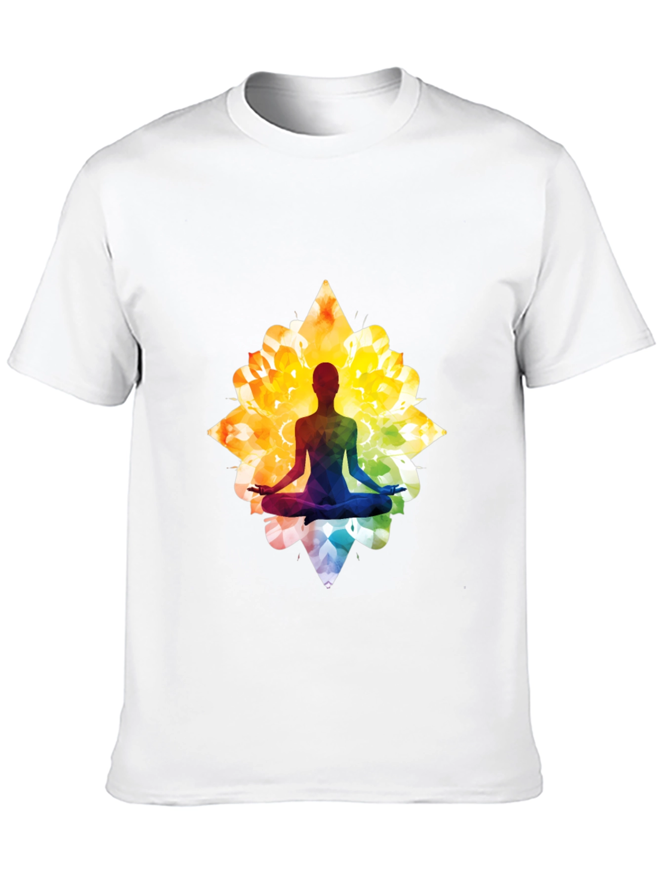 Black Lotus Yoga Silhouette Graphic Tee - Black view 10