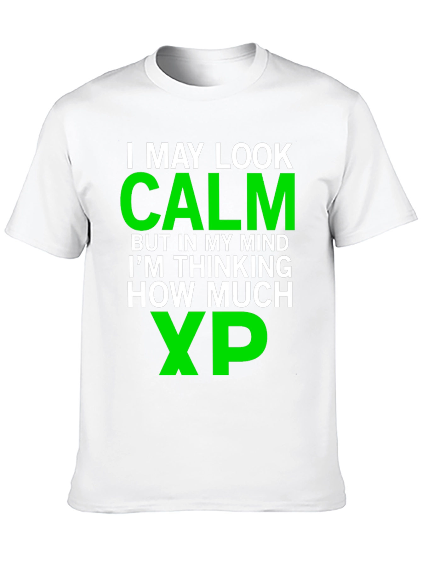 Black Calm Gamer T-Shirt - Thinking About XP! view 10