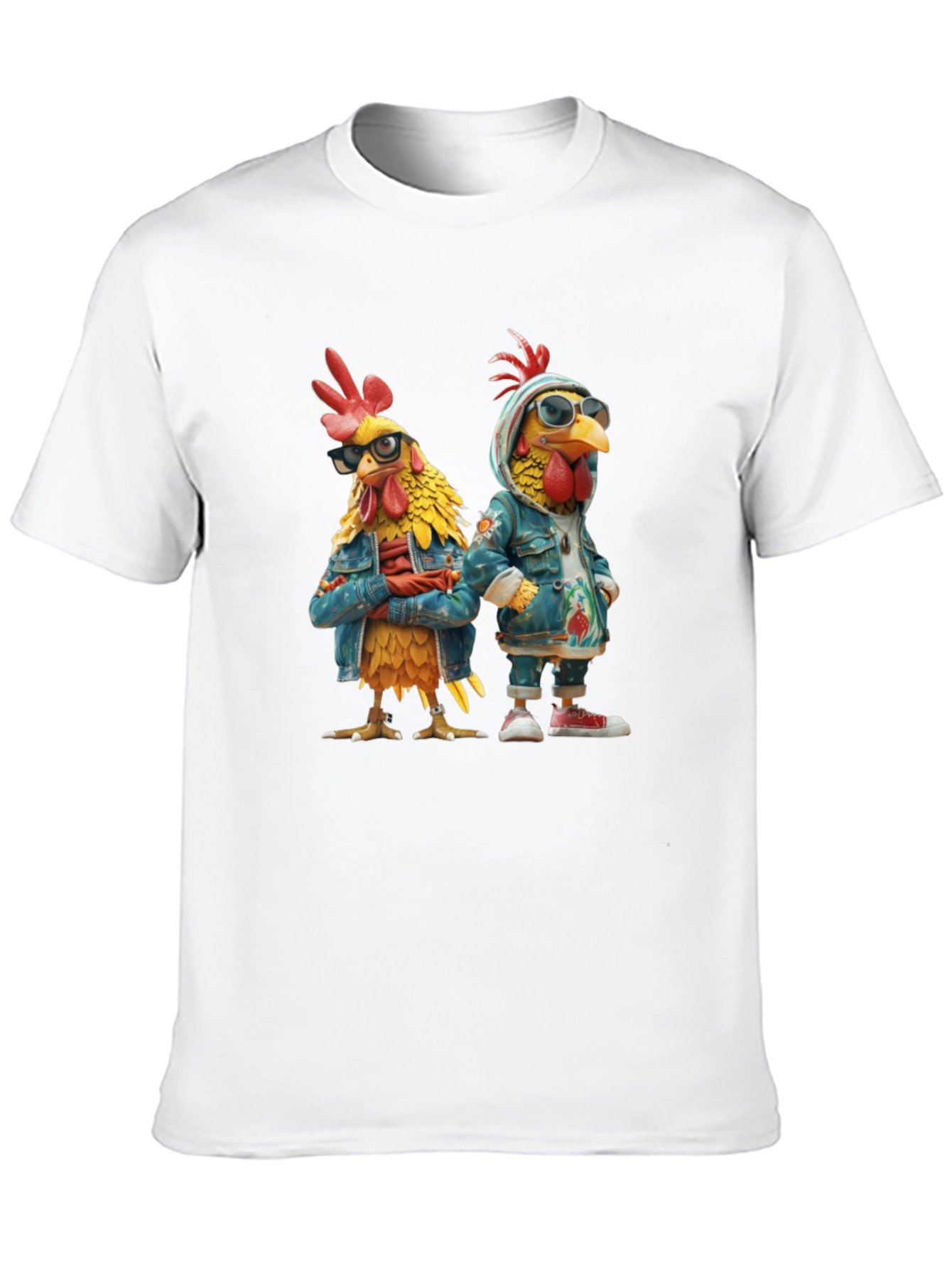 Black Cool Chickens T-Shirt - Urban Style view 10