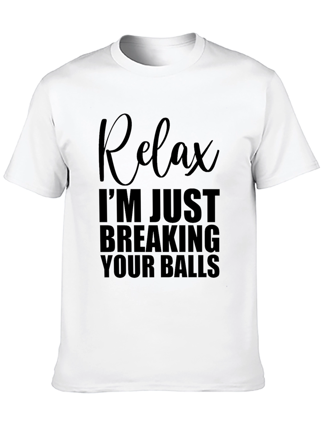 Black Relax Breaking Balls Graphic T-Shirt - Mens Novelty Tee view 10