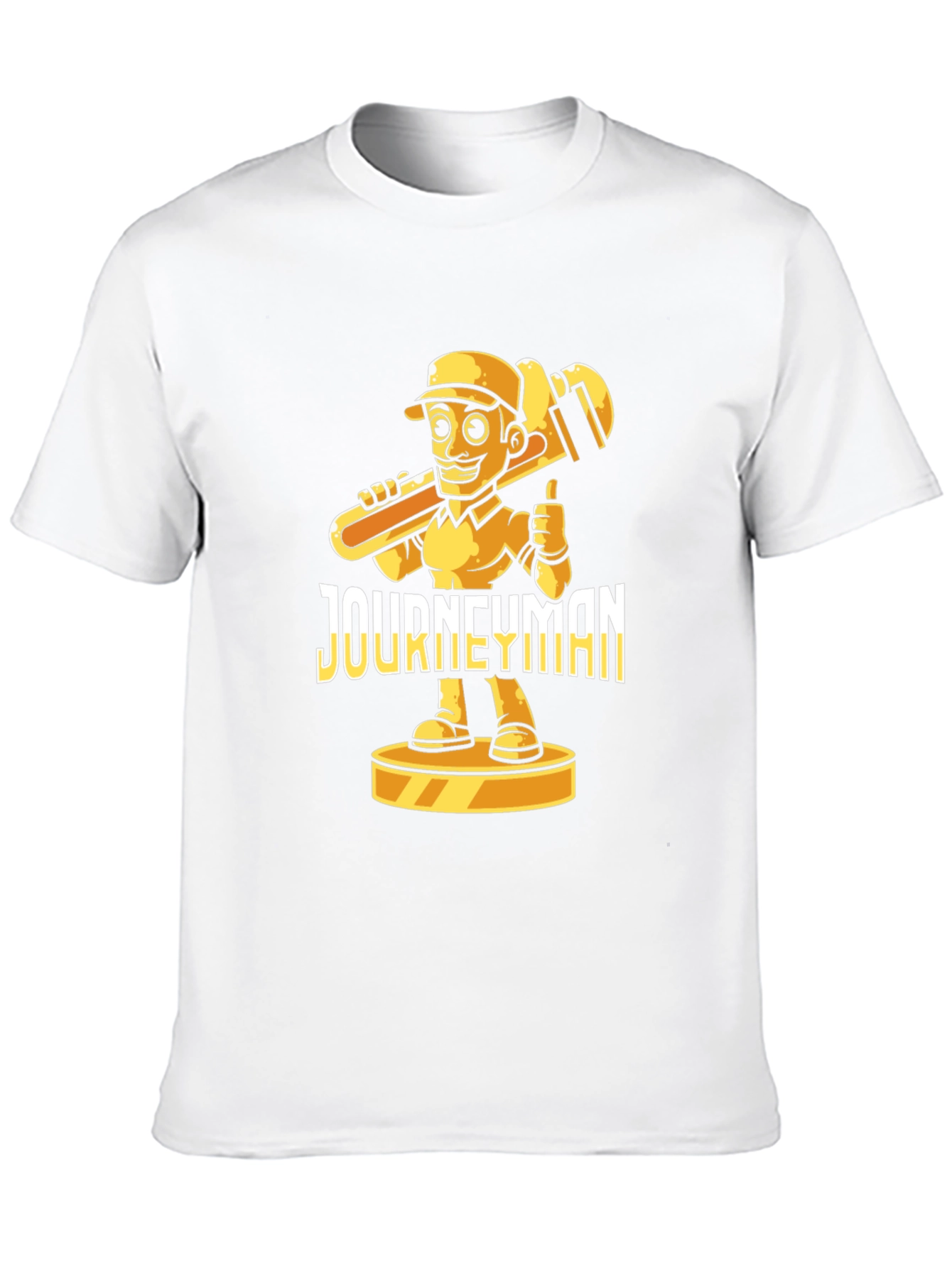 Black Journeyman Cartoon Plumber Black T-Shirt view 10