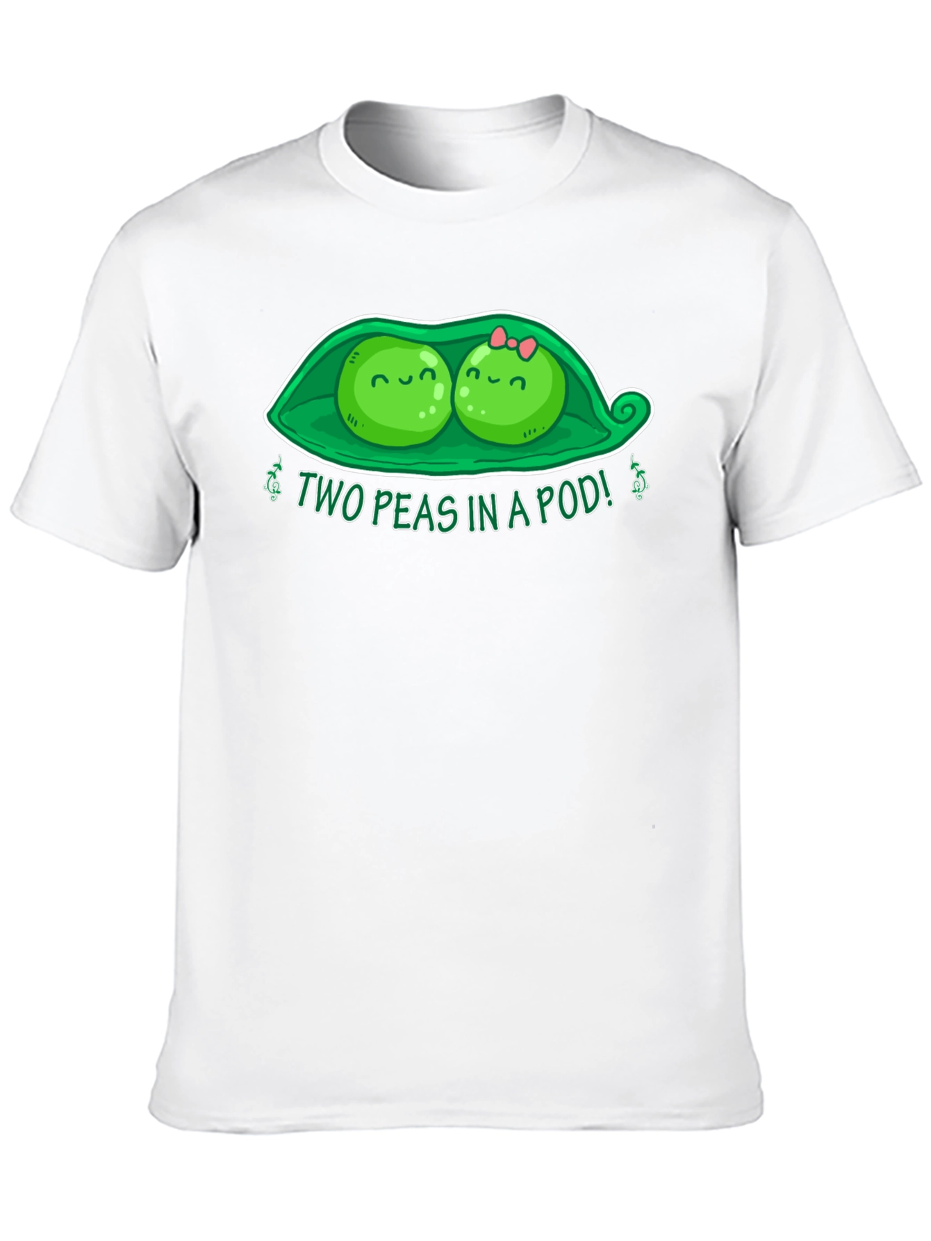 Black Two Peas in a Pod T-Shirt - Cute Graphic Tee view 10