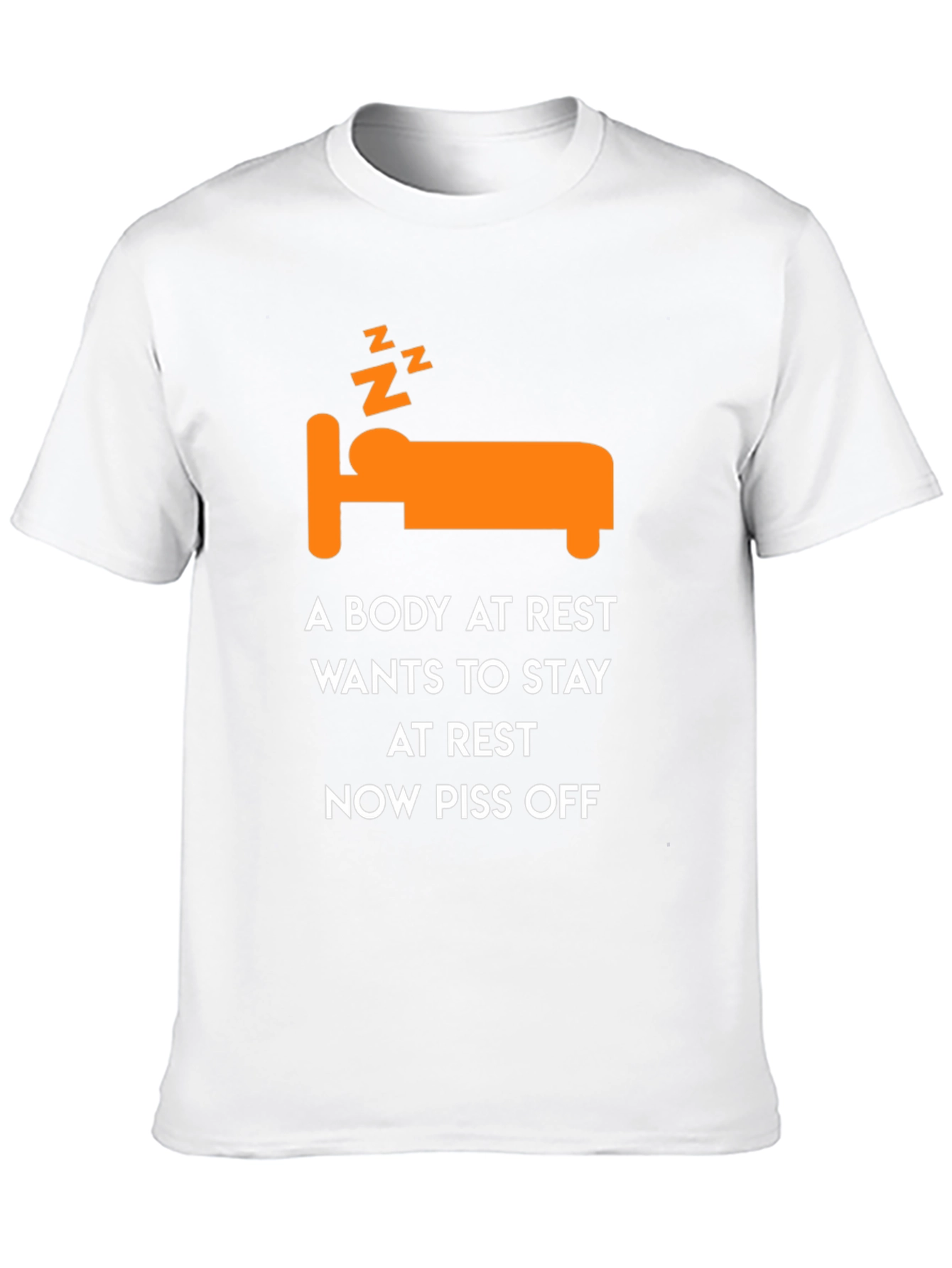 Black Funny Sleepy T-Shirt: A Body At Rest view 10
