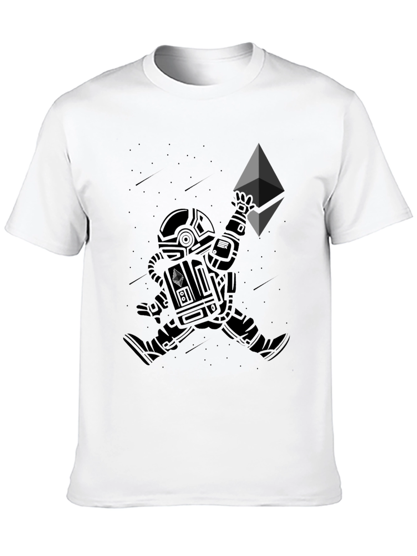 Black Astronaut Ethereum Crypto Black T-Shirt view 10
