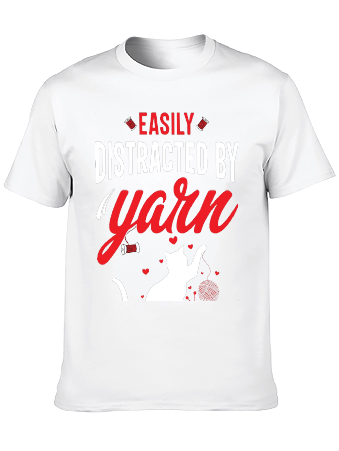 Black Easily Distracted by Yarn T-Shirt view 10