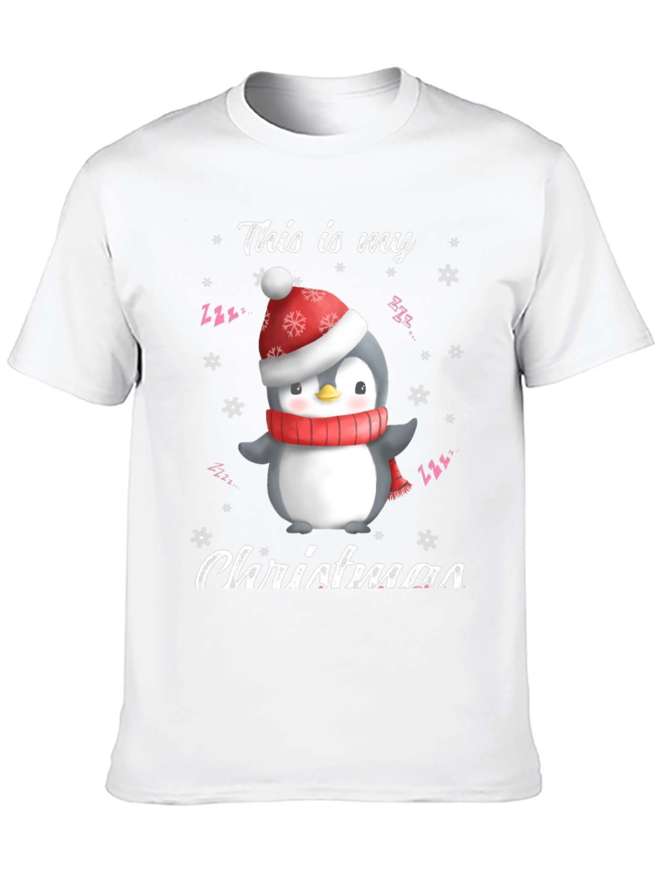 Black Christmas Penguin T-Shirt view 10