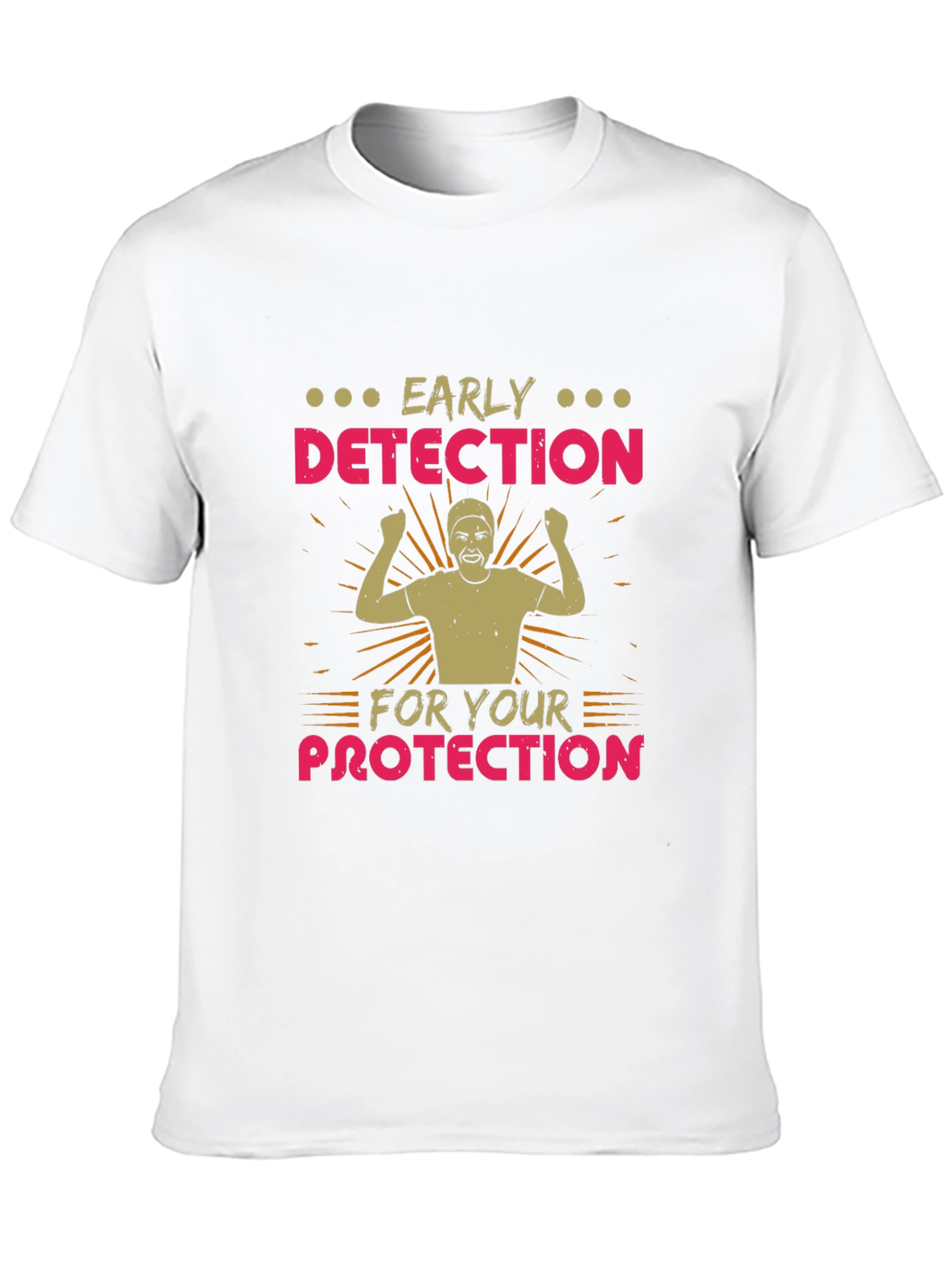 Black Early Detection Protection Black T-Shirt view 10