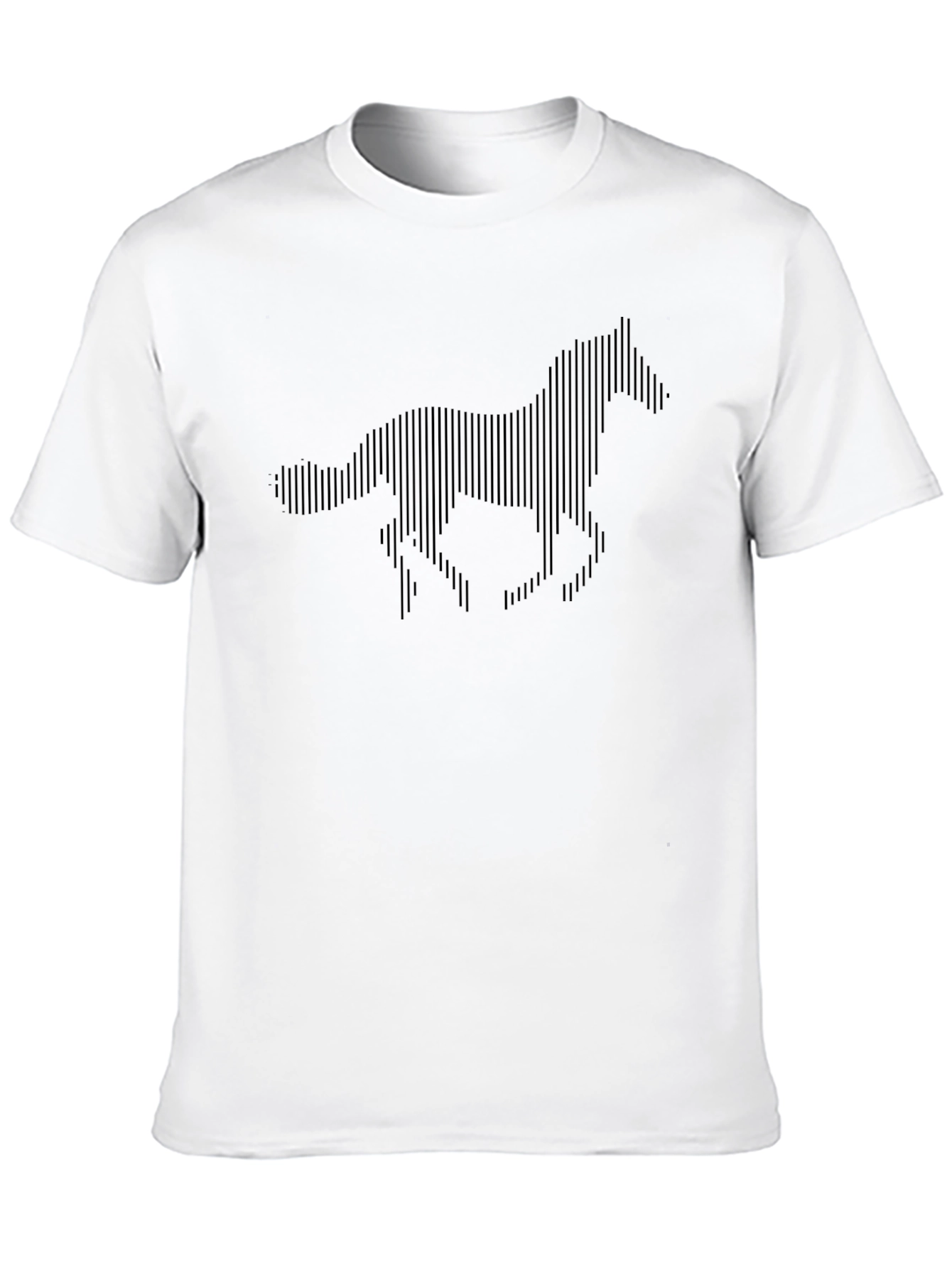 Black Black Horse Silhouette T-Shirt - Modern Graphic Tee view 10