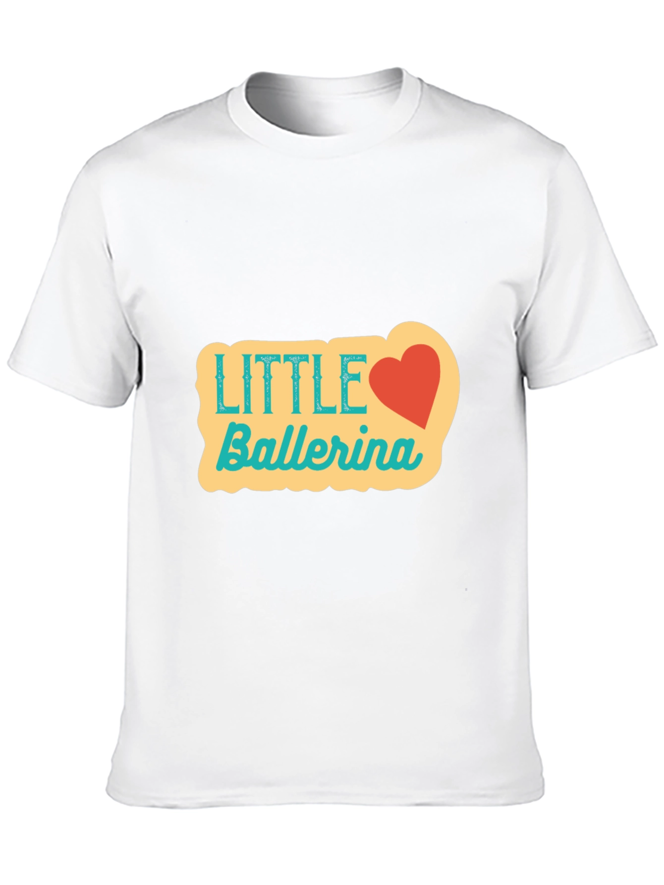 Black Little Ballerina Graphic Tee - Cute Heart Design view 10