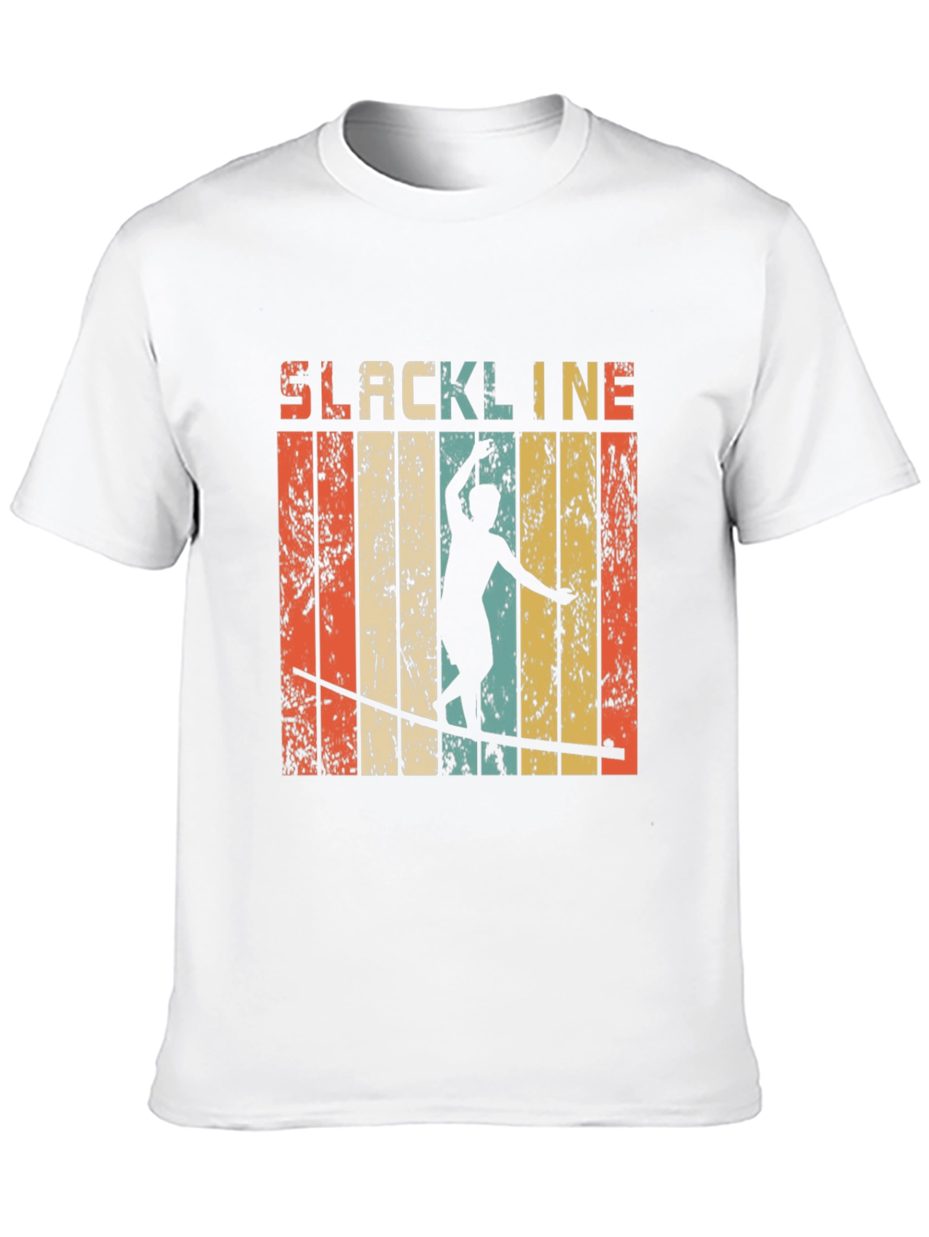 Black Retro Slackline T-Shirt - Vintage Style Black Tee view 10
