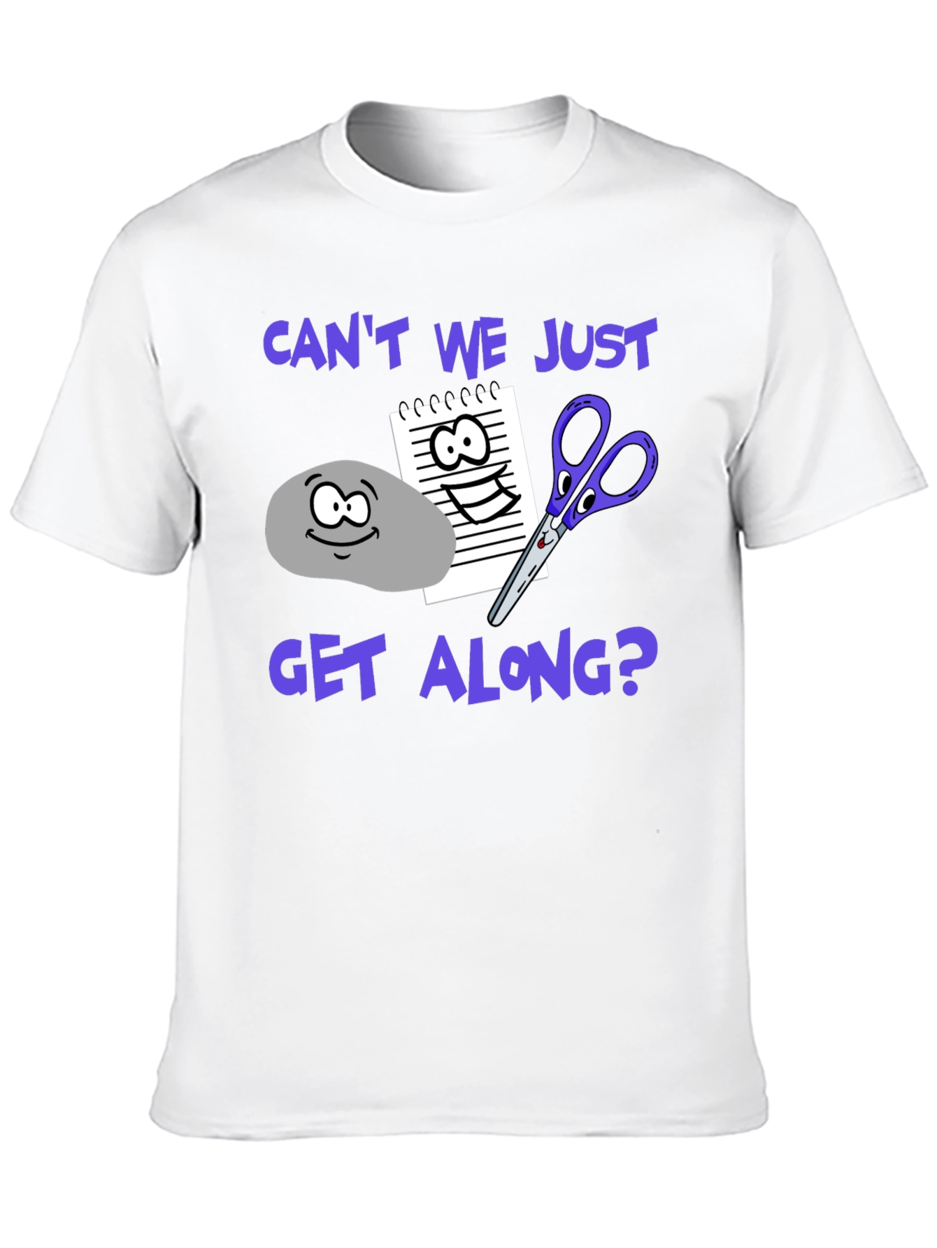 Black Rock Paper Scissors 'Can't We Just Get Along?' Graphic T-Shirt view 10