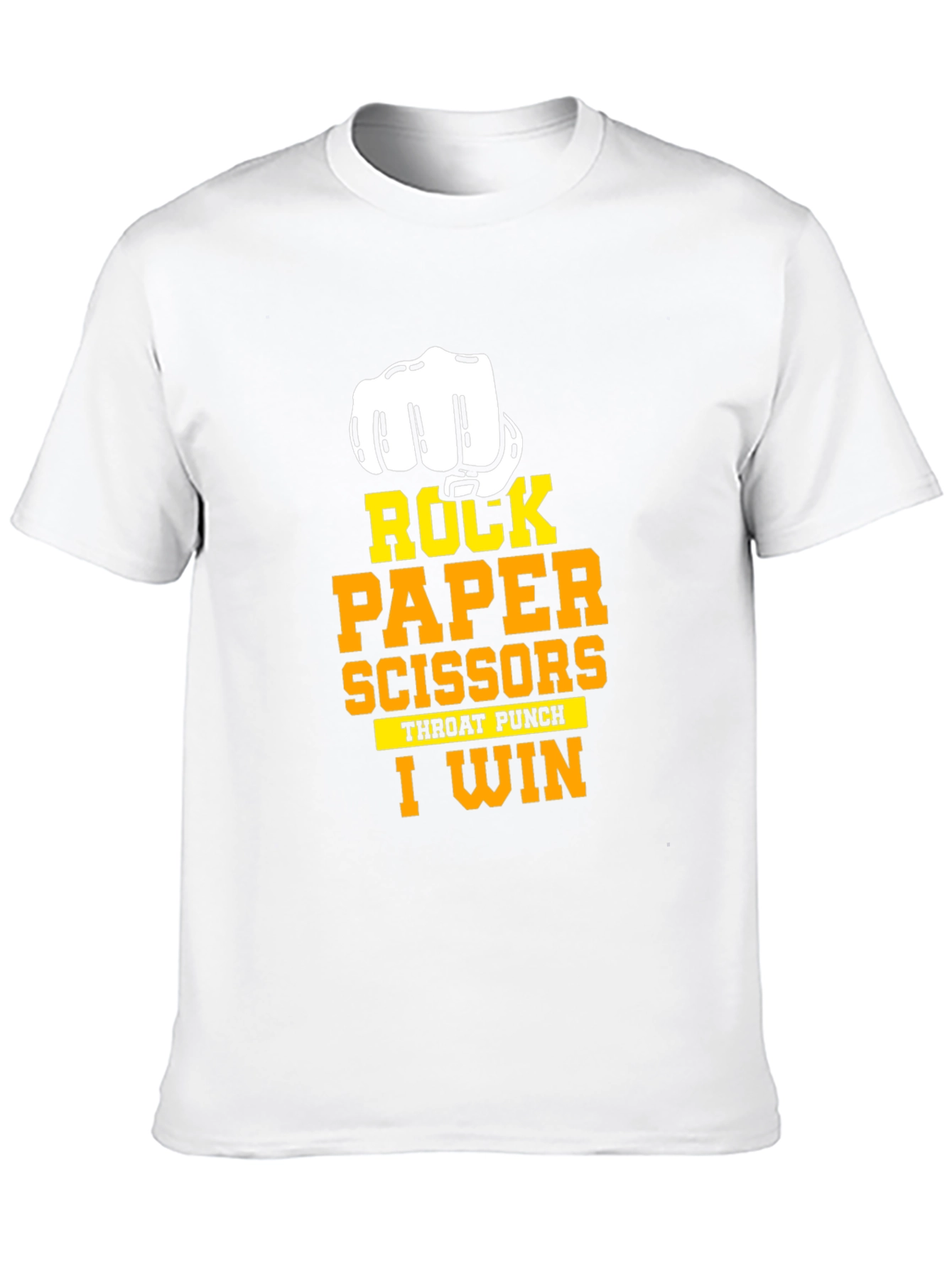 Black Rock Paper Scissors I Win Black T-Shirt view 10