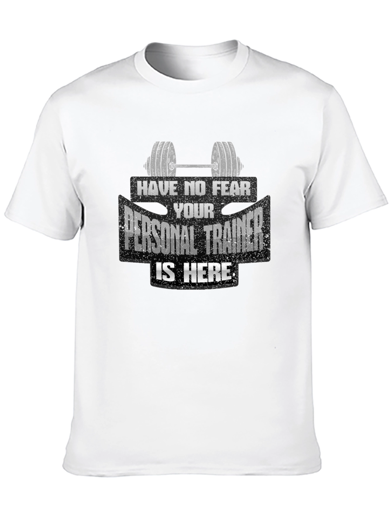 Black Personal Trainer Graphic Tee - Black Cotton T-Shirt view 10