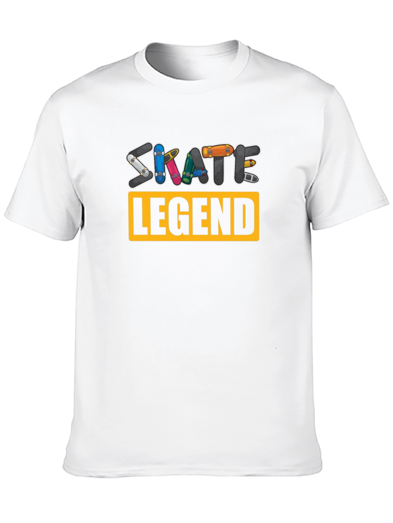 Black Skate Legend Graphic T-Shirt - Black Crew Neck Tee view 10
