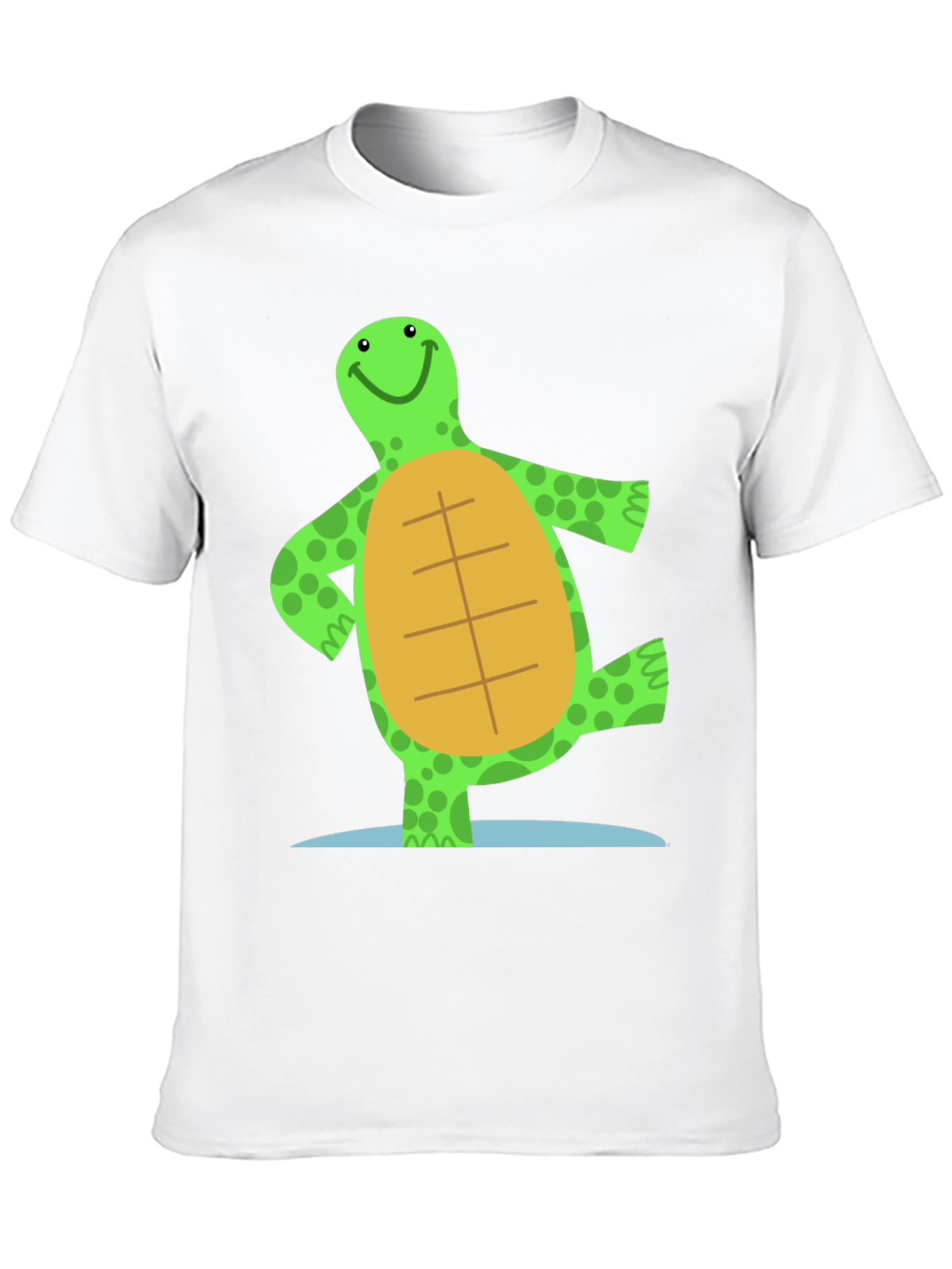 Black Cheerful Turtle Graphic Tee - Black Cotton Blend view 10