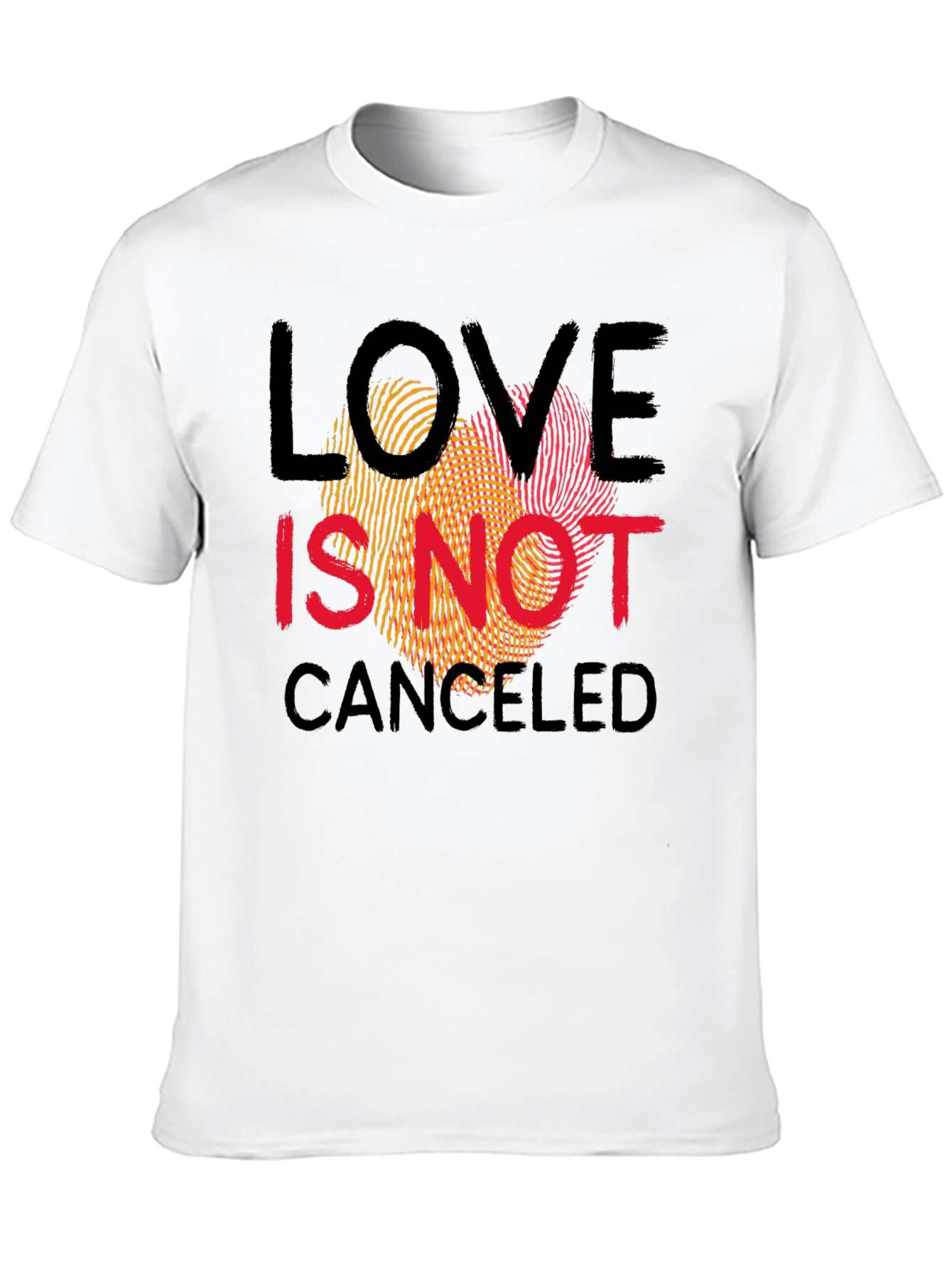Black Love Is Not Canceled Graphic Tee - Black Crew Neck view 10