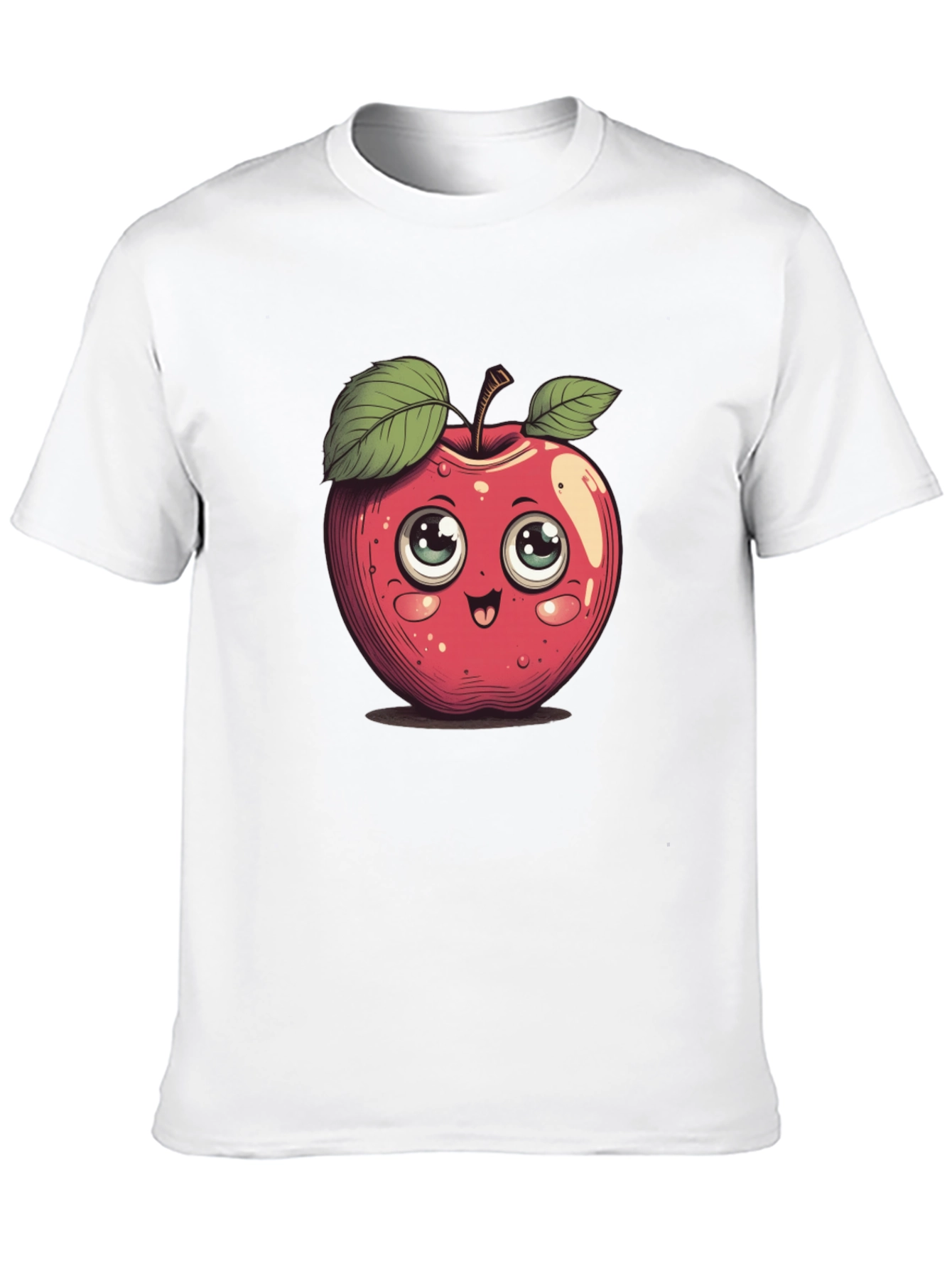 Cute Cartoon Apple Graphic Tee - 10