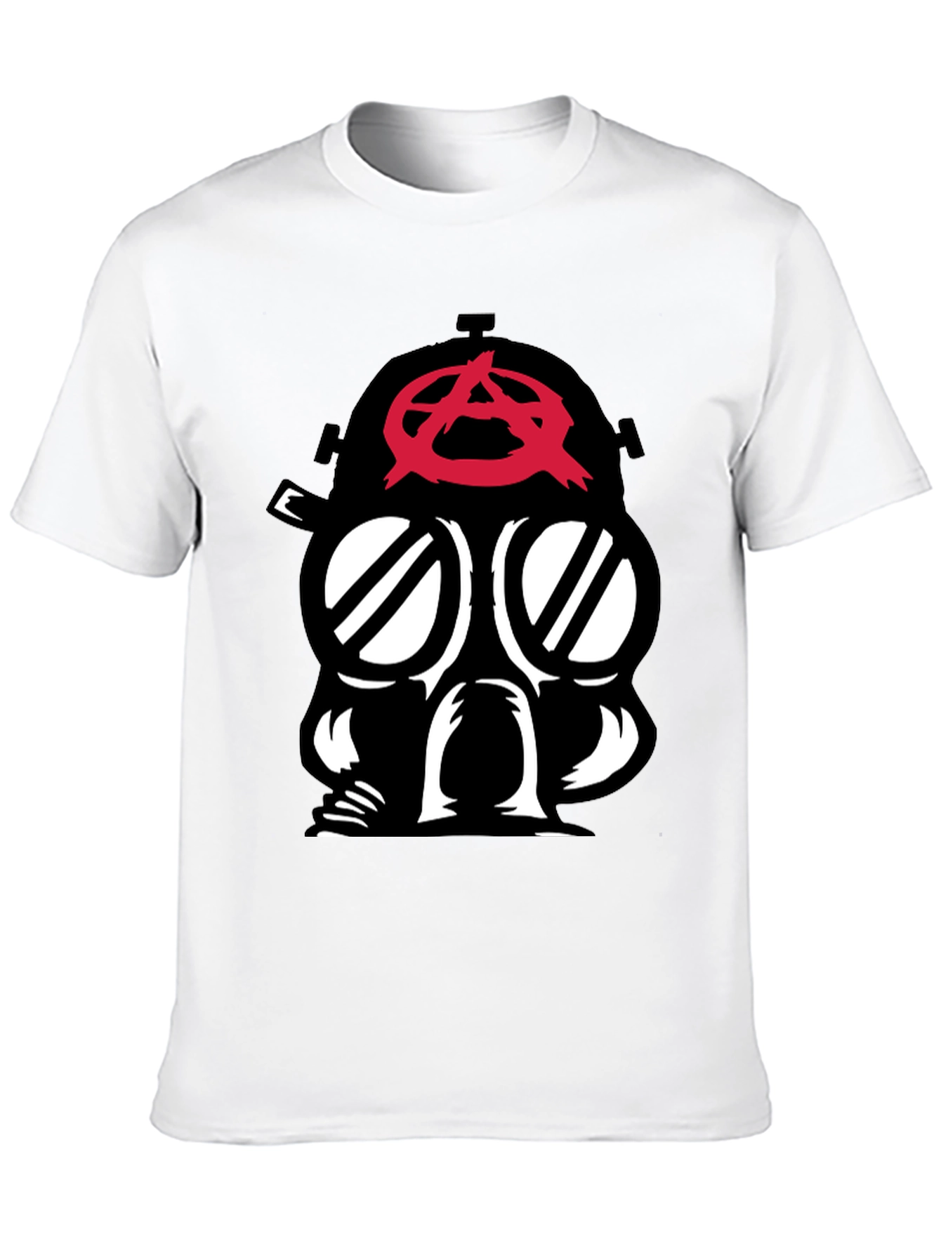 Black Anarchy Gas Mask Graphic Tee - Bold Statement view 10