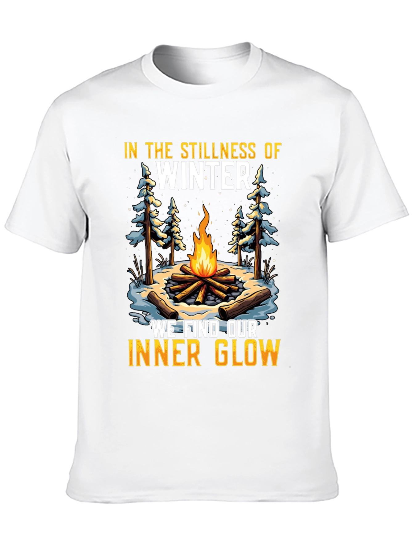 Black Winter Campfire Graphic Tee view 10