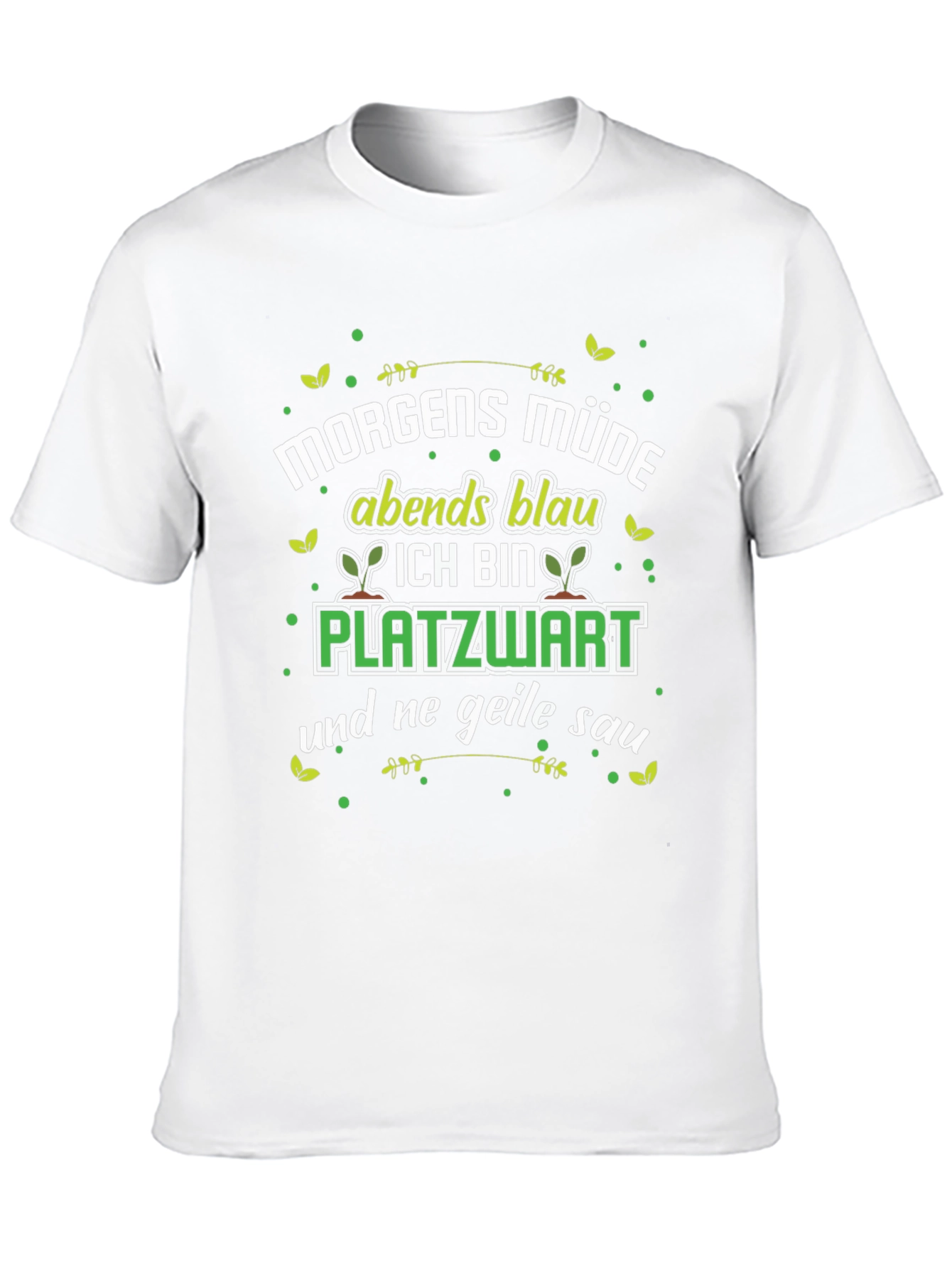 Black Morgens Müde Platzwart Funny T-Shirt view 10