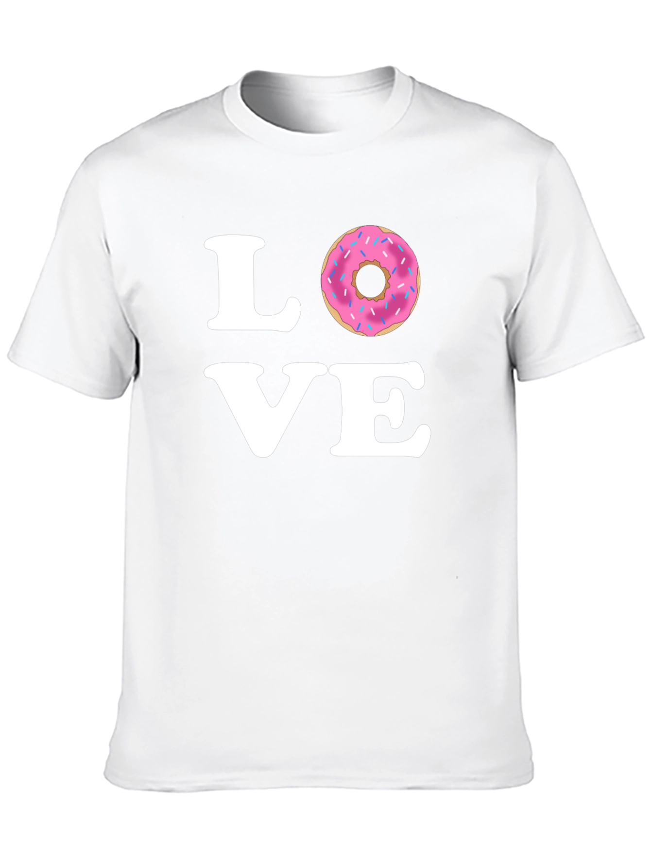 Black Love Donut Graphic Tee - Black Cotton T-Shirt view 10