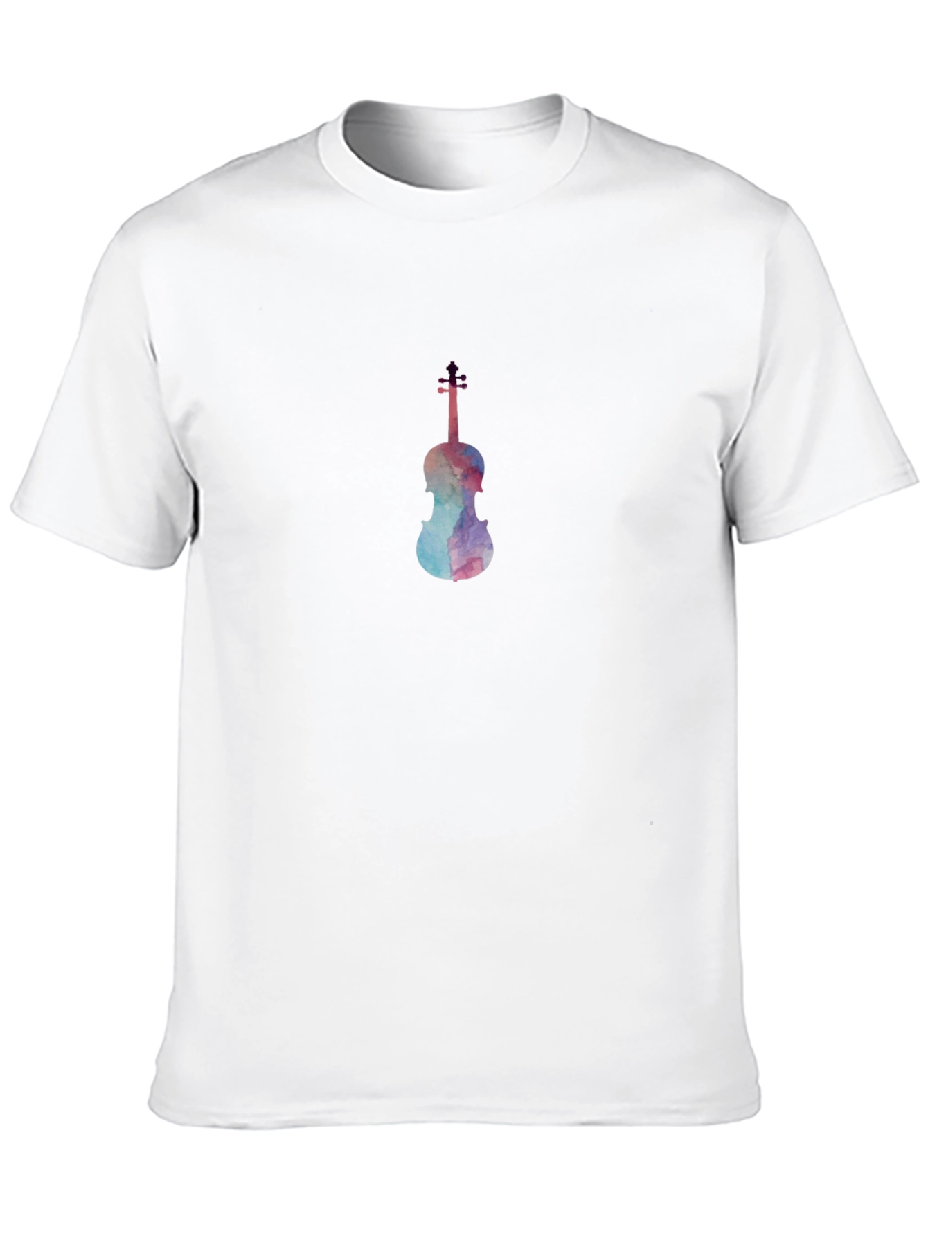 Black Watercolor Violin Graphic Tee - Classic Black view 10