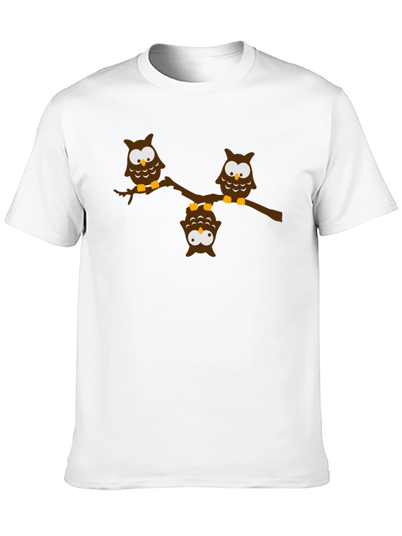 Black Owl Branch Graphic Tee - Unisex Black T-Shirt view 10