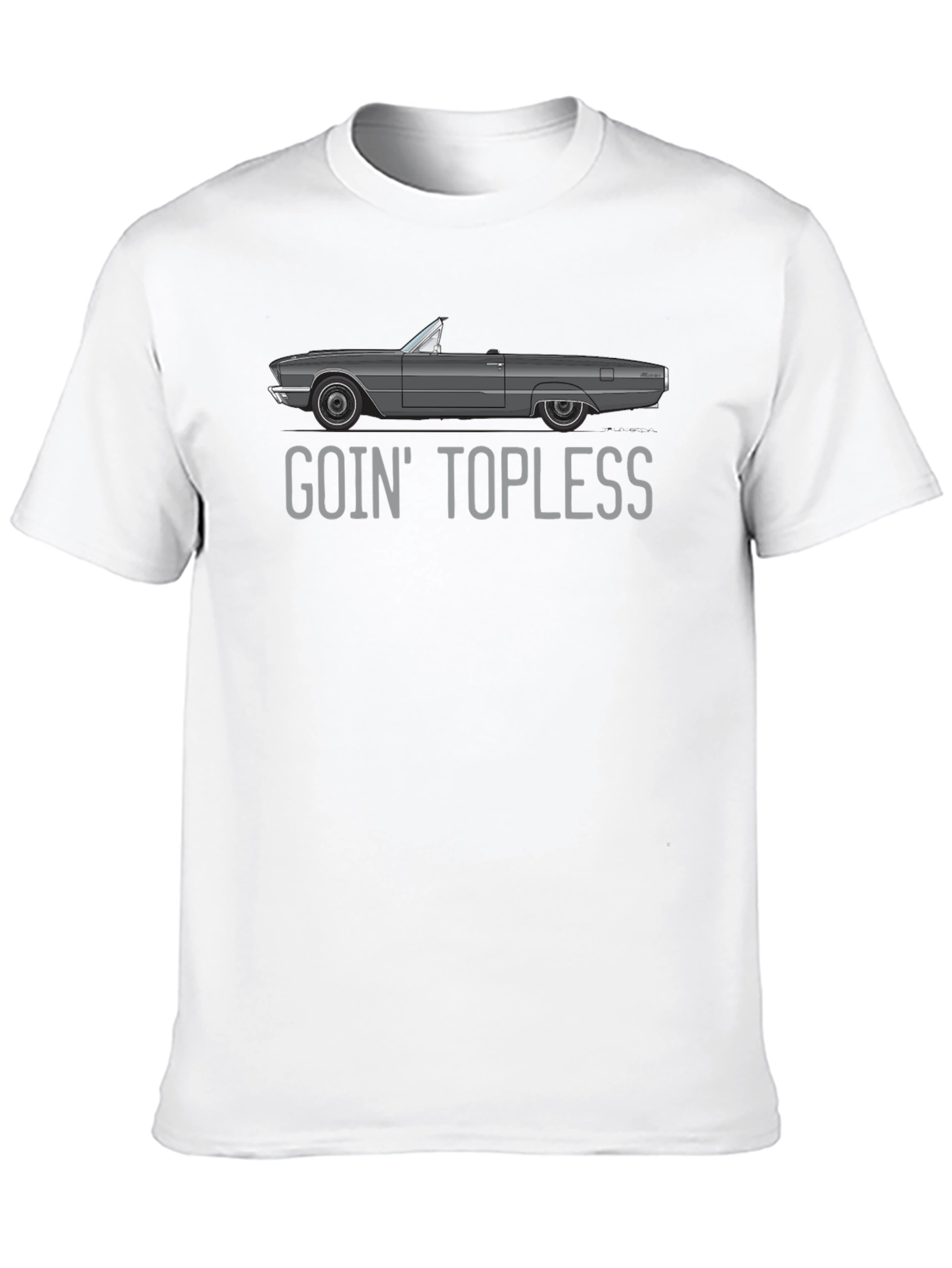 Black Goin' Topless Car T-Shirt view 10