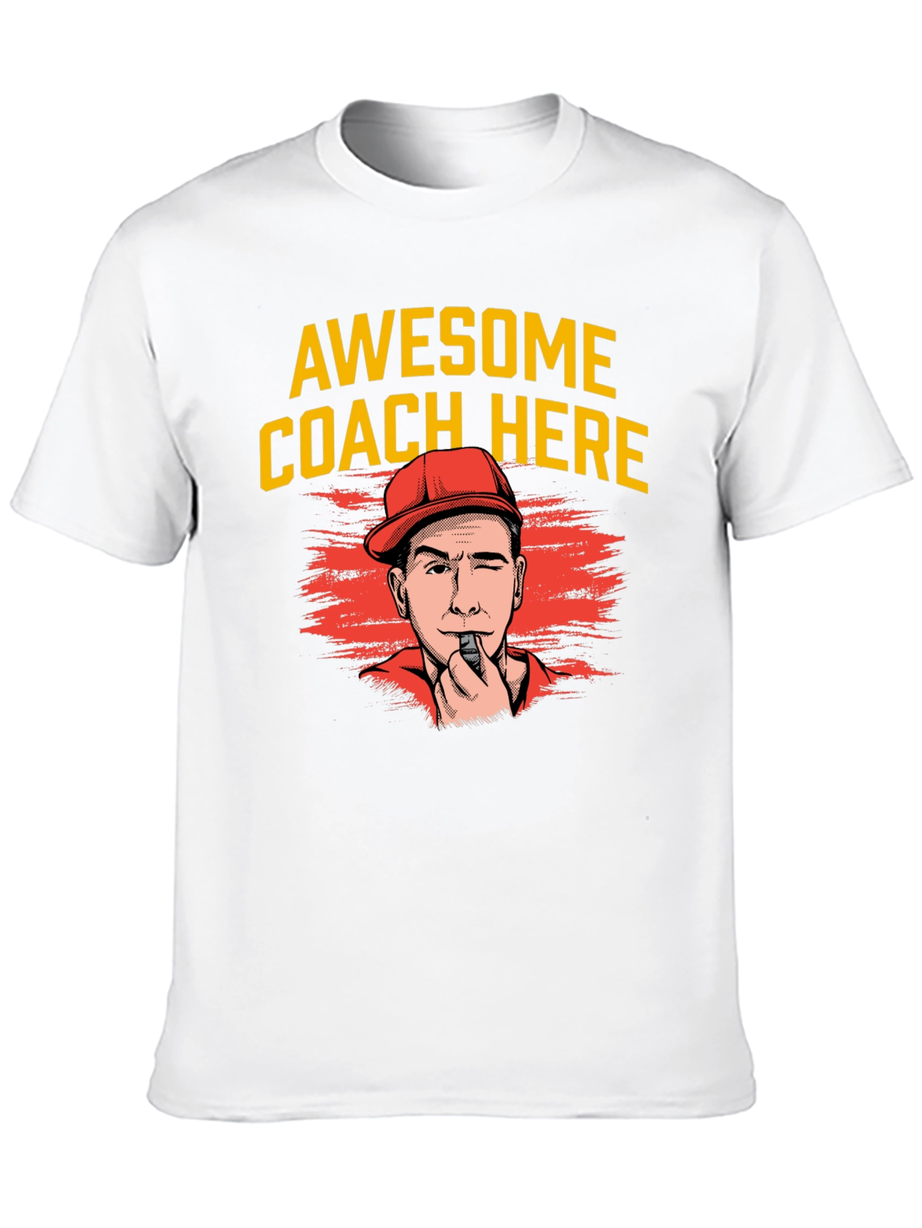 Black Awesome Coach Here T-Shirt view 10