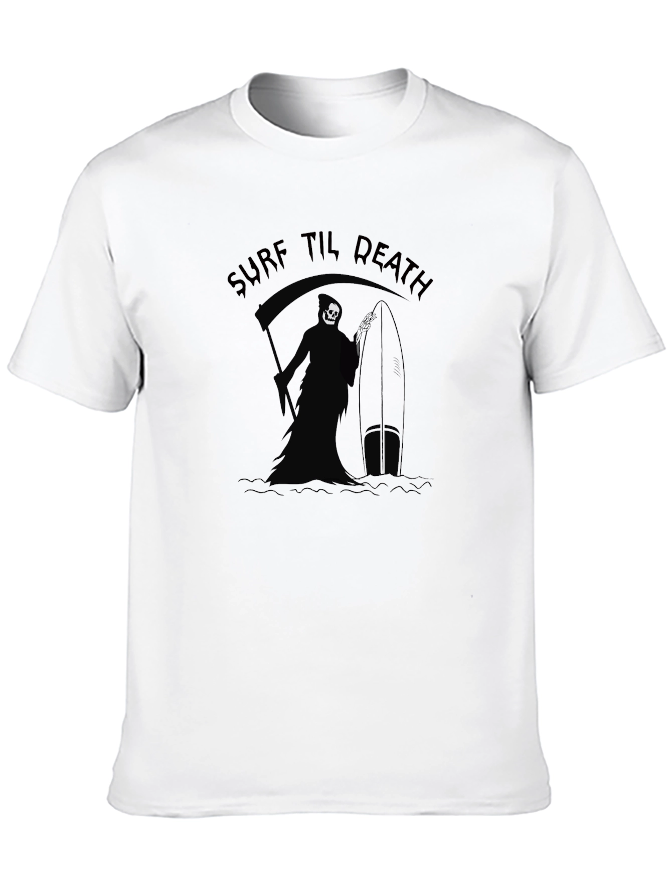 Black Surf Til Death Black T-Shirt view 10