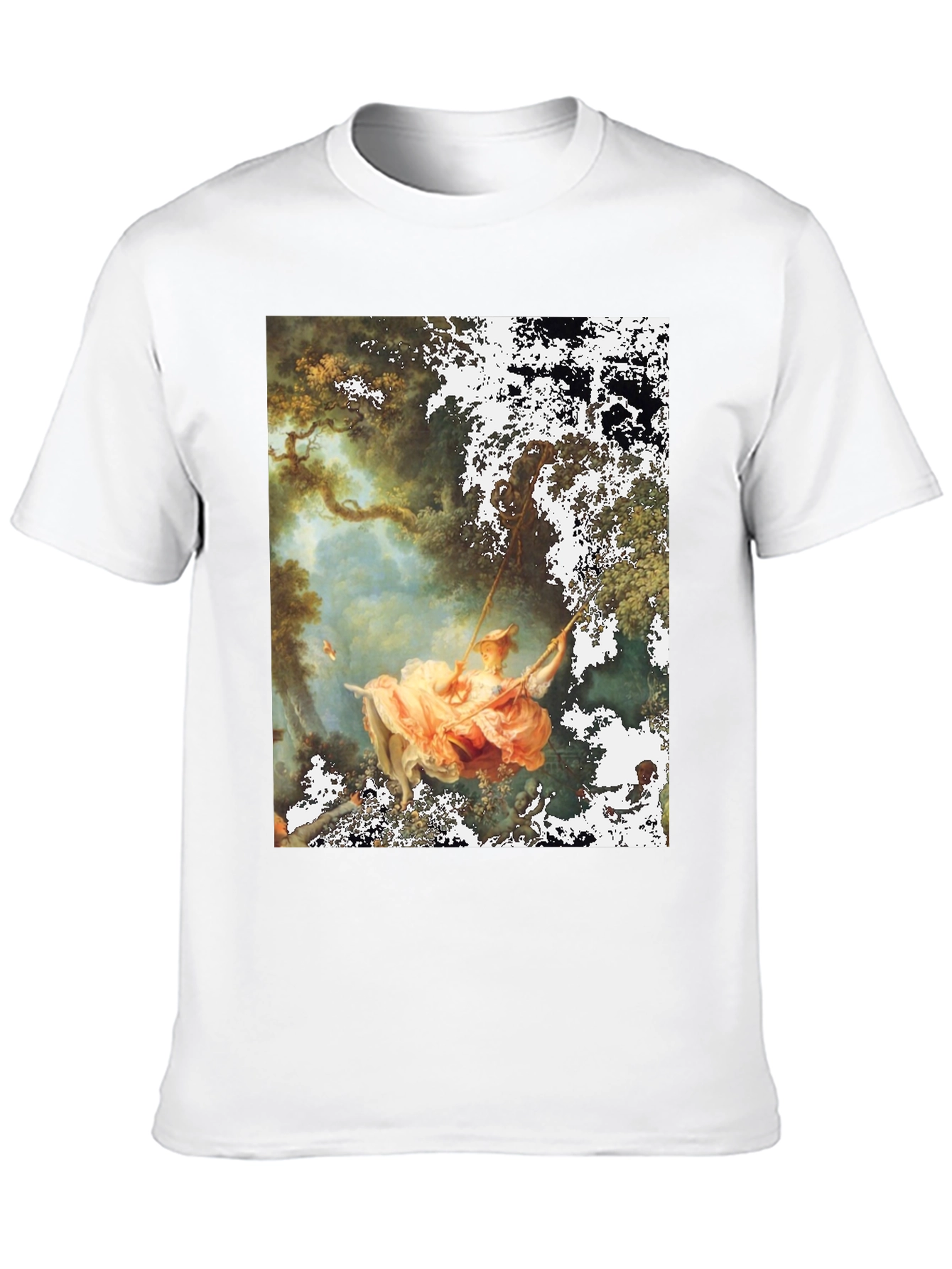 Black Artistic Men's Black T-Shirt - The Swing view 10