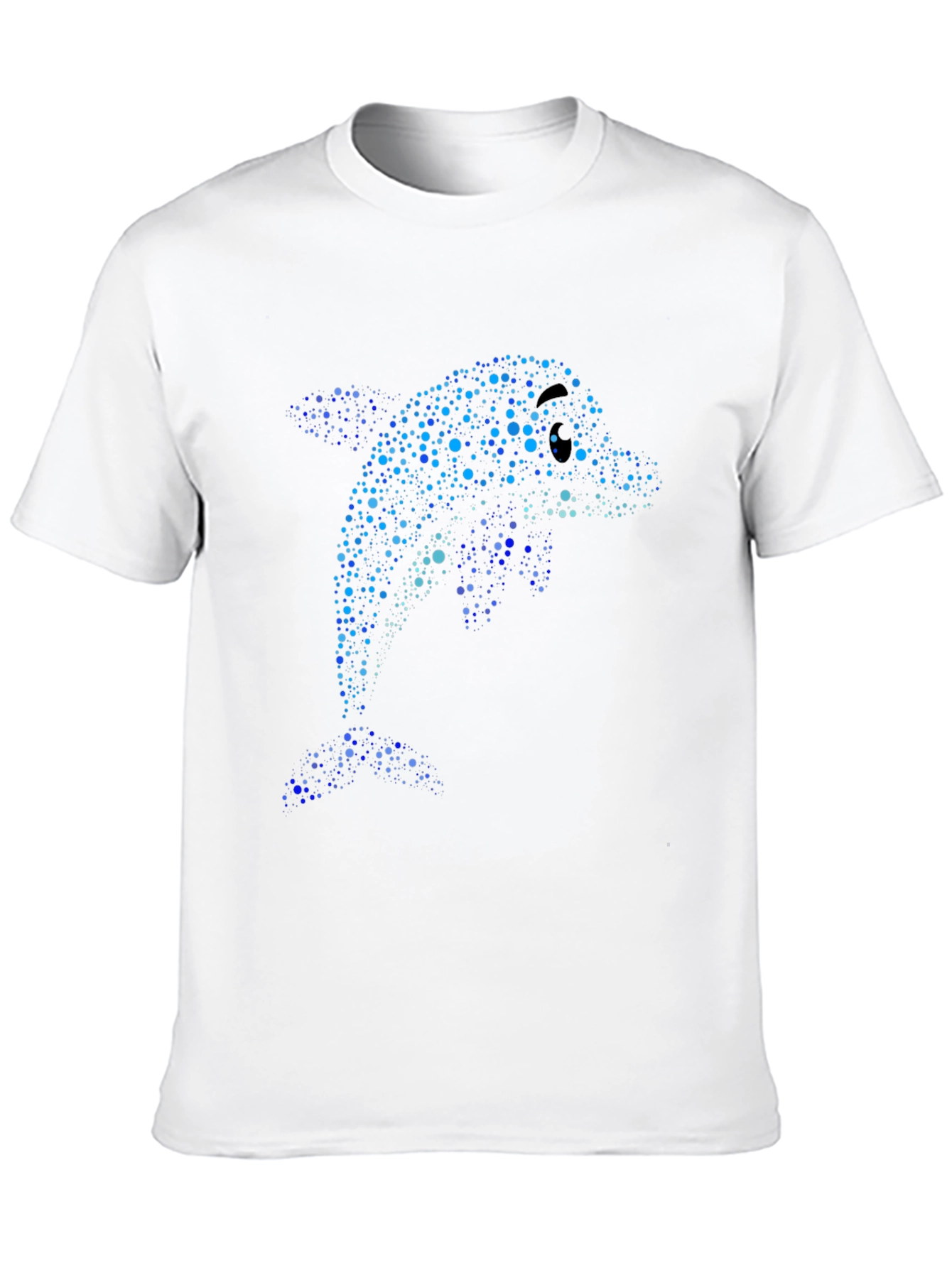Black Dolphin Dot Art T-Shirt - Black view 10
