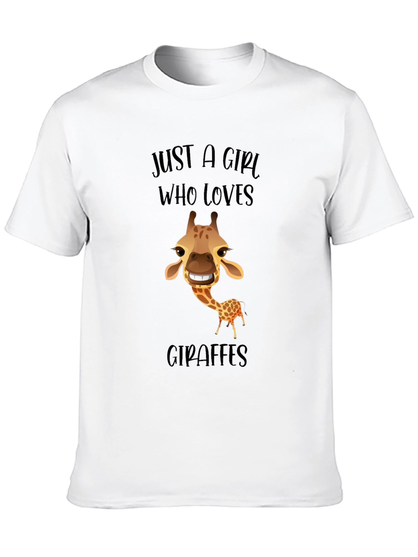 Black Giraffe Lover's Graphic Tee - Funny Animal T-Shirt view 10