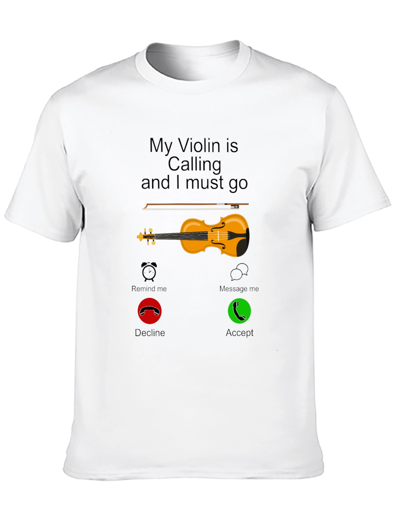 Black Violin Calling T-Shirt - Music Lover Tee view 10