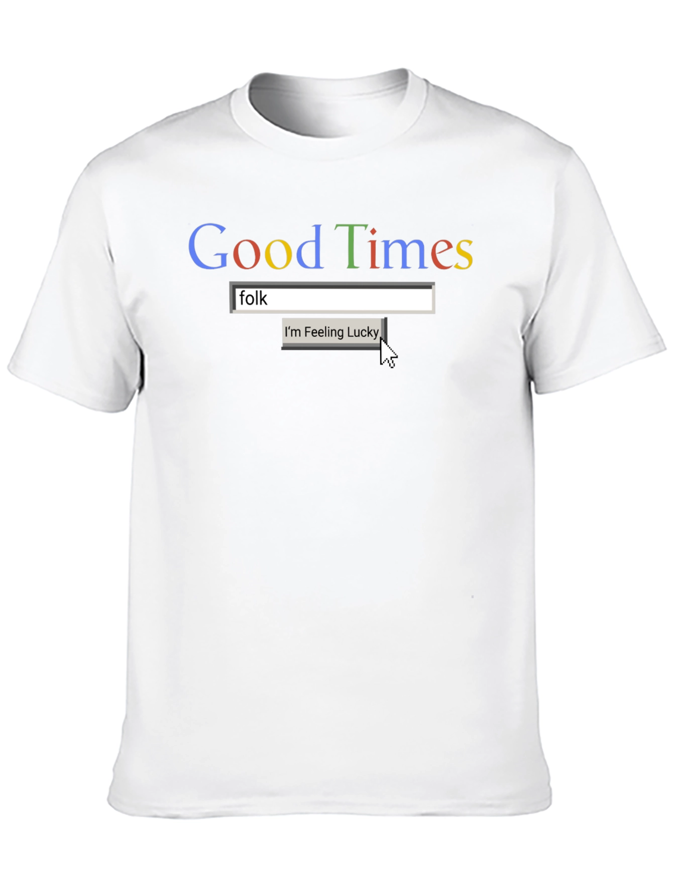 Black Good Times Folk T-Shirt - Funny Graphic Tee view 10