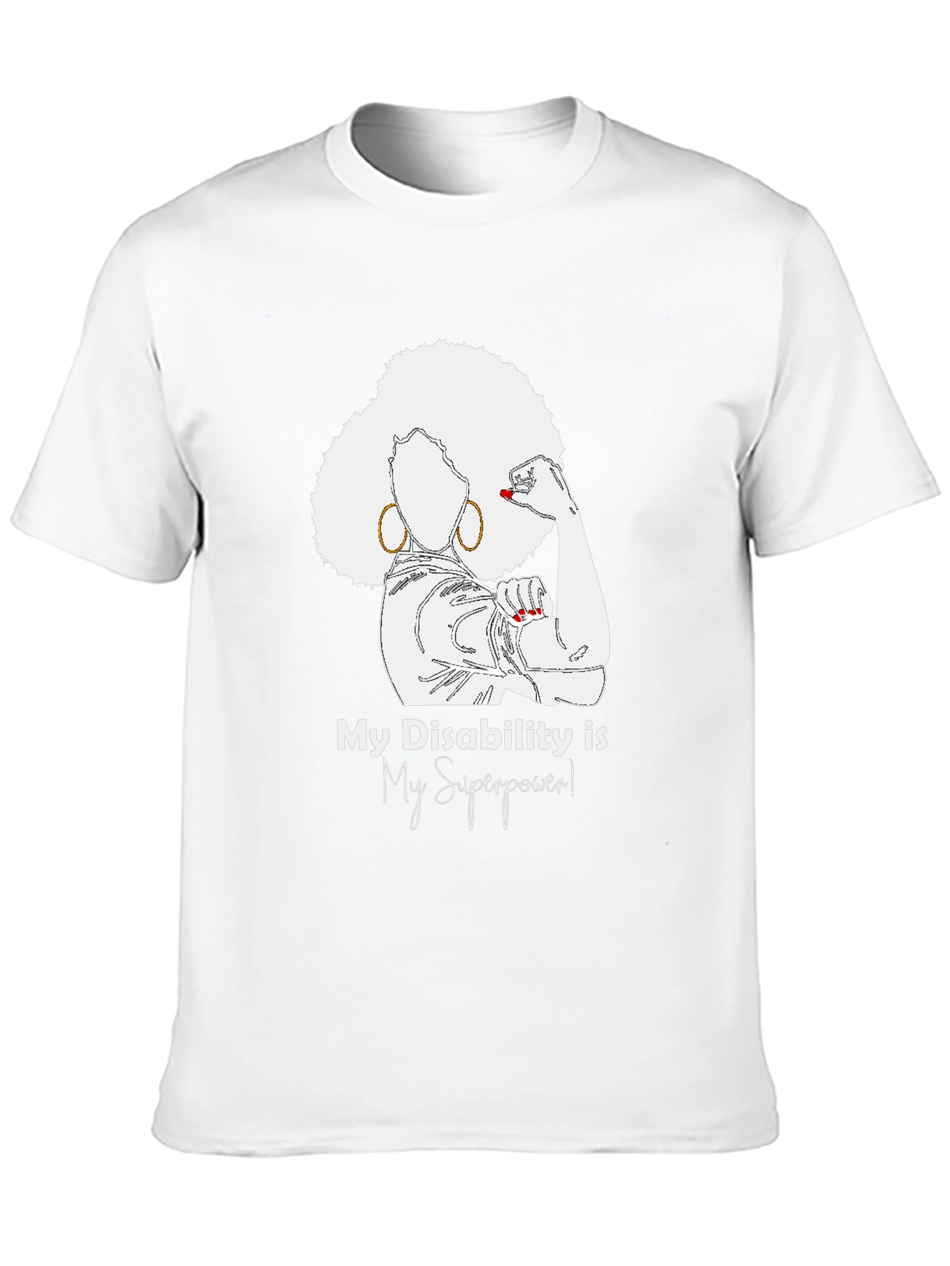 Black My Disability is My Superpower T-Shirt view 10