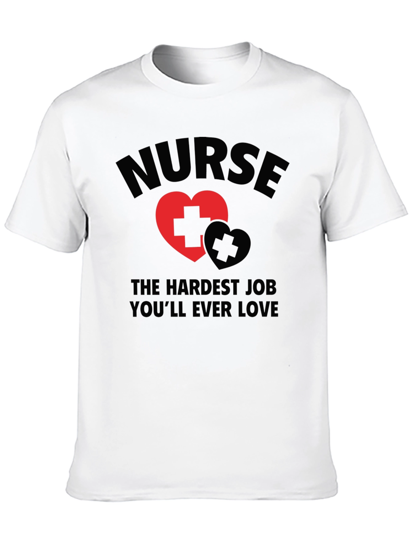 Black Nurse Hardest Job Love T-Shirt view 10