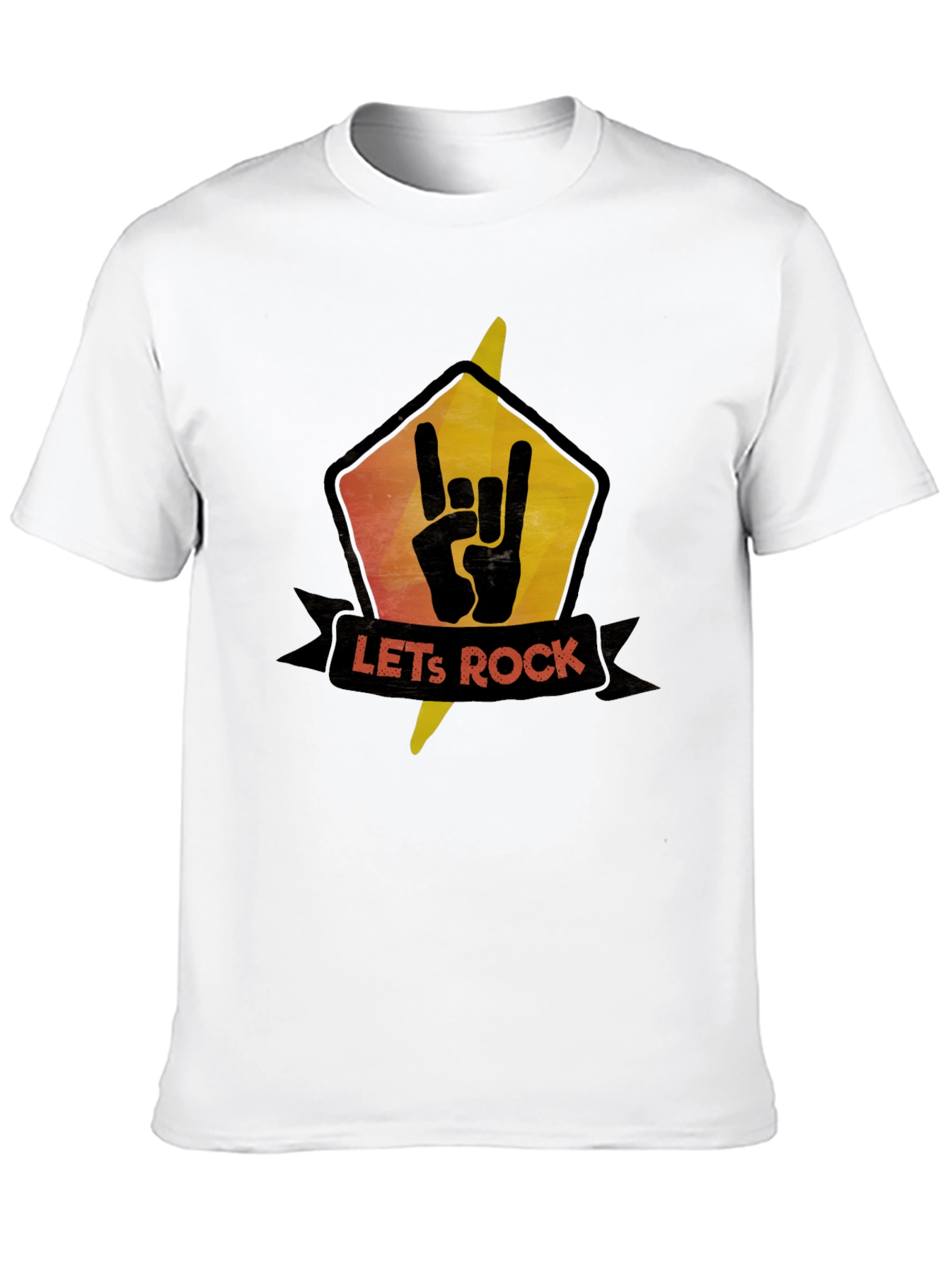 Black Let's Rock Graphic Tee - Black view 10