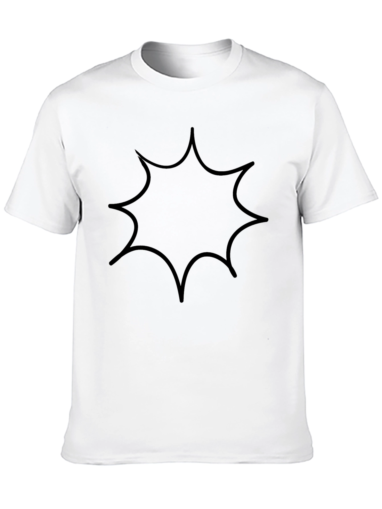 Black Graphic Burst Tee - Classic Black Crew Neck view 10