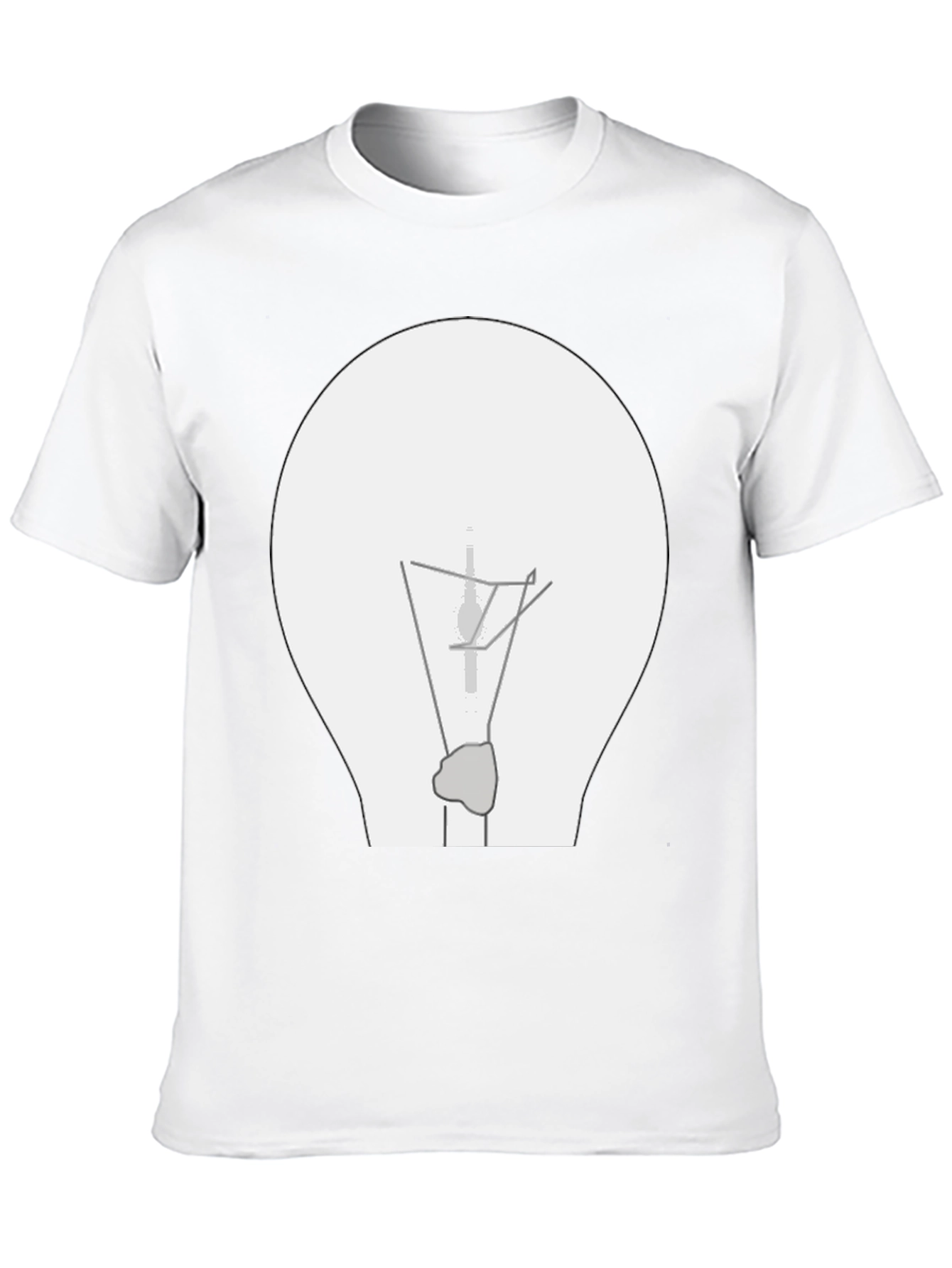Black Illuminating Idea: Black T-Shirt with Lightbulb Graphic view 10