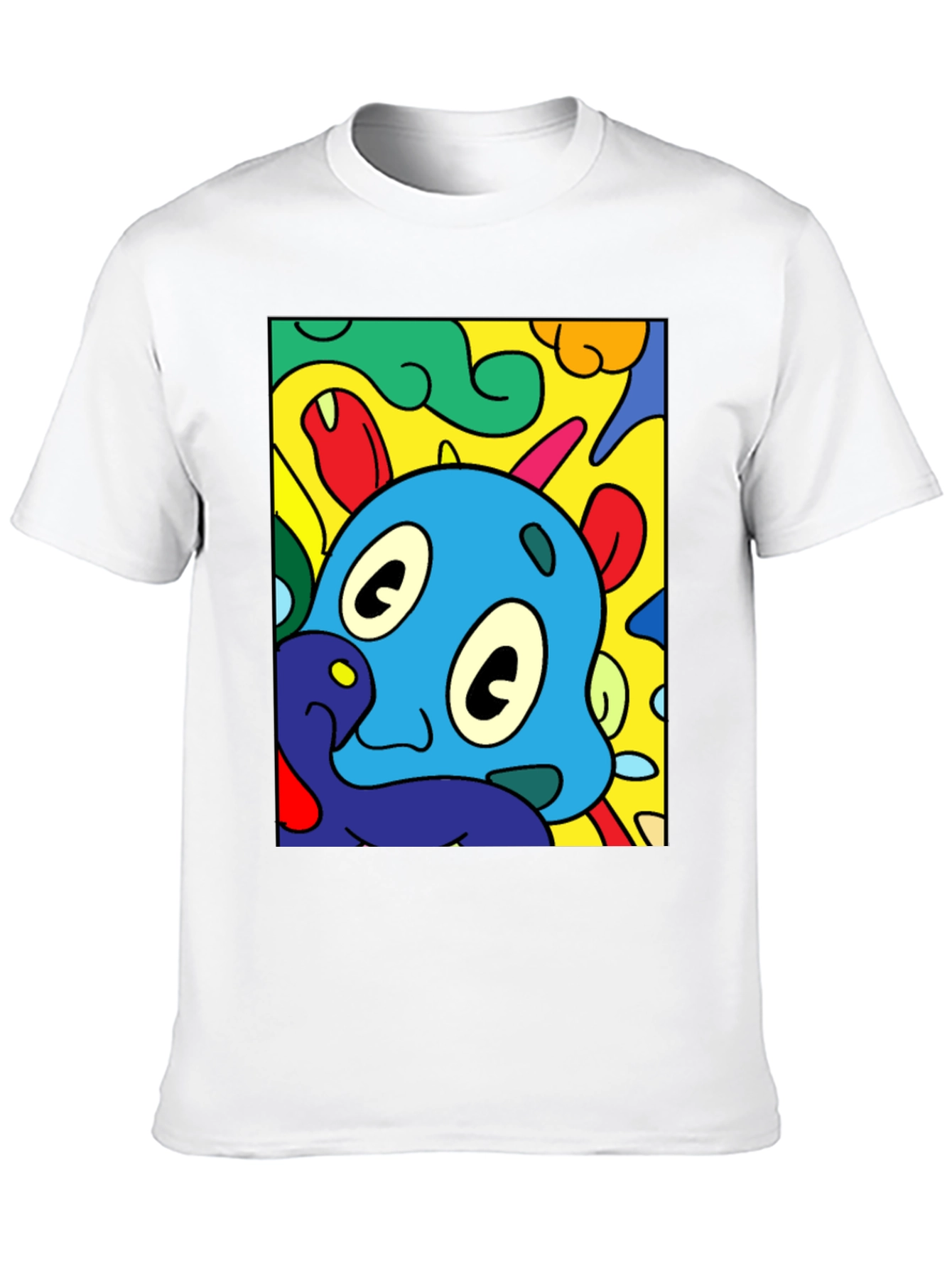 Black Cartoon Character Graphic Black T-Shirt view 10