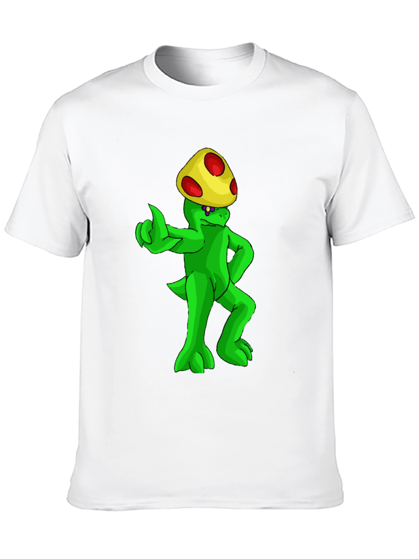 Black Mushroom Monster Graphic Tee - Funny Cartoon T-Shirt view 10