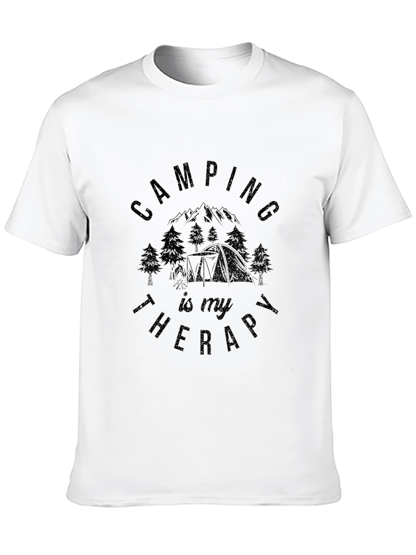 Black Camping is My Therapy Black Graphic Tee view 10