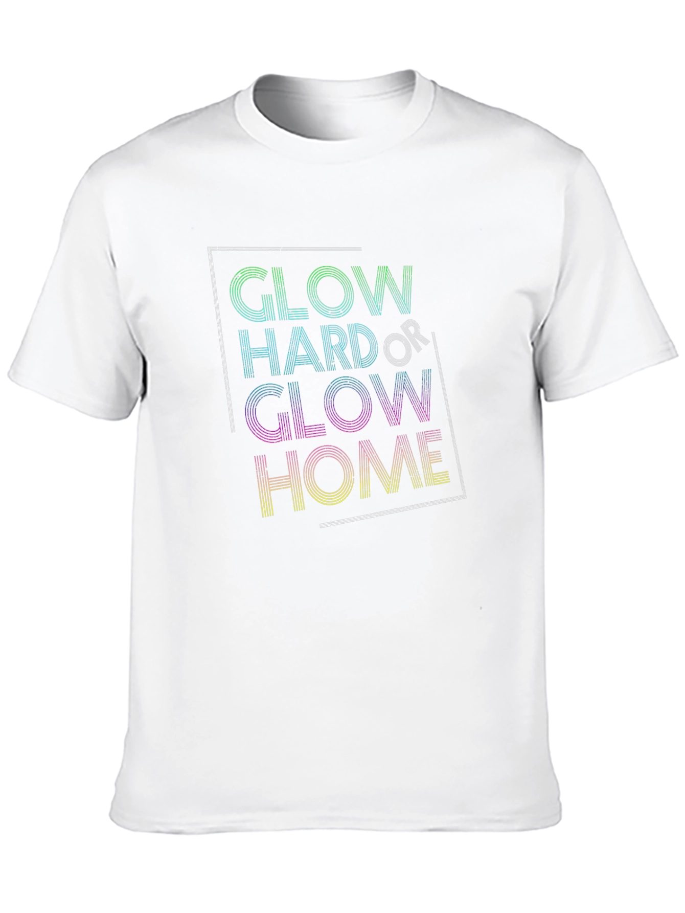 Black Glow Hard or Glow Home Graphic T-Shirt view 10